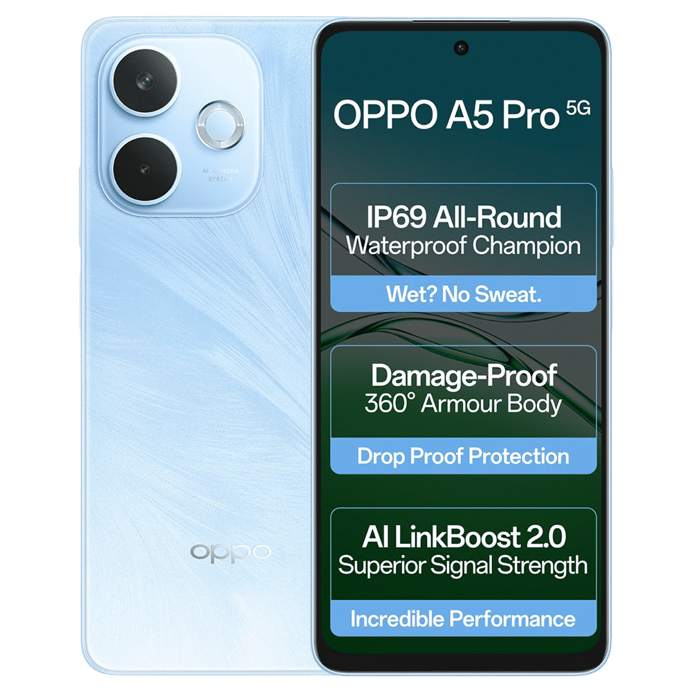 oppo A5 Pro 5G (8GB RAM, 256GB, Feather Blue)