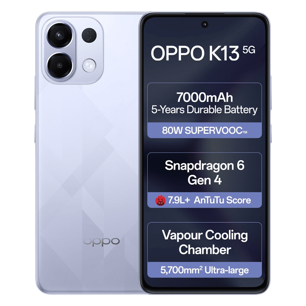 oppo K13 5G (8GB RAM, 256GB, Icy Purple)