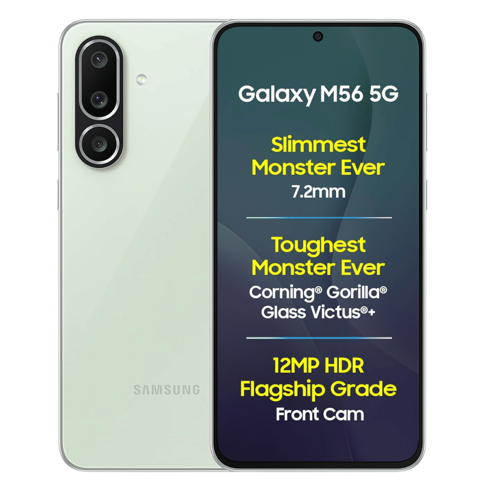 SAMSUNG Galaxy M56 5G (8GB RAM, 128GB, Light Green)