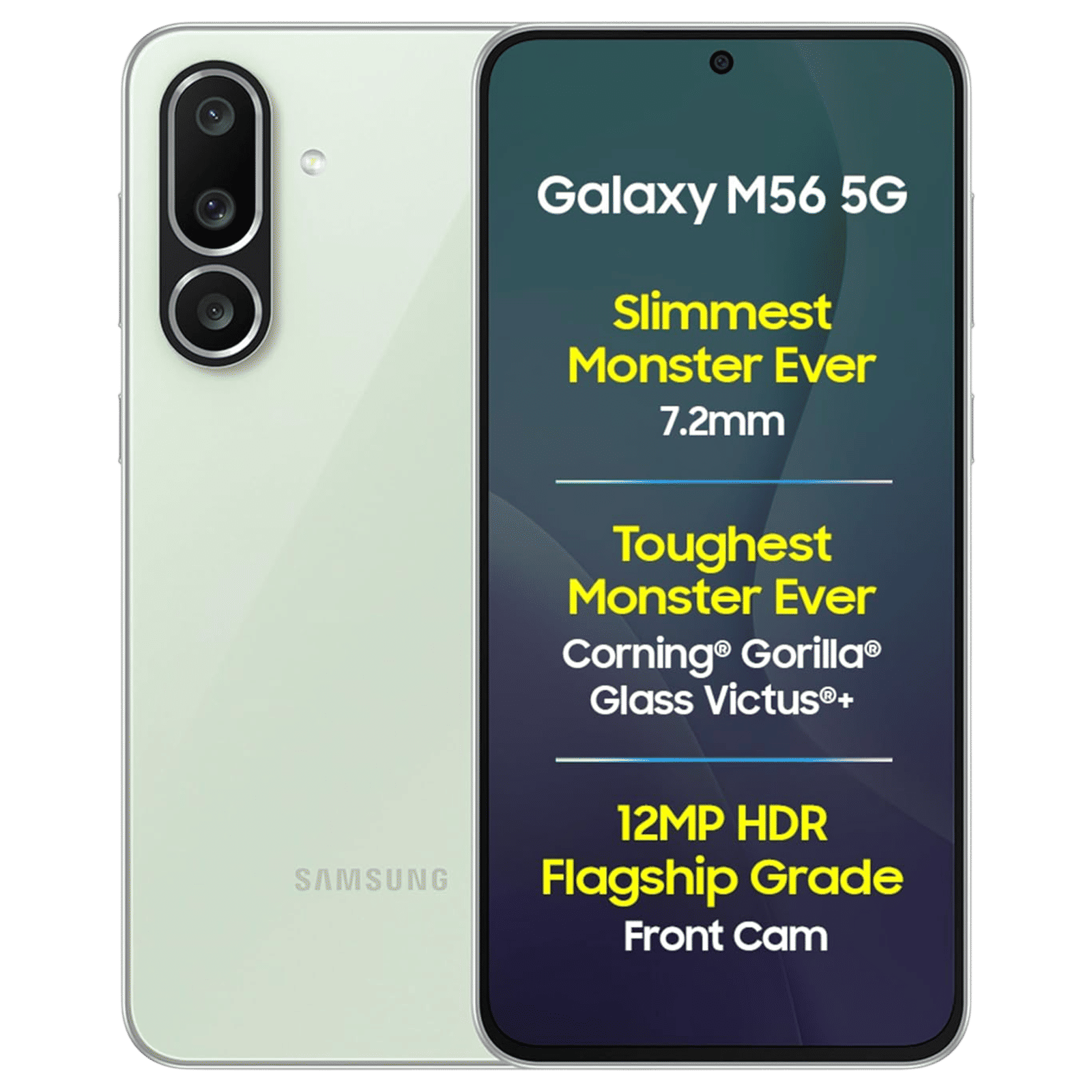 SAMSUNG Galaxy M56 5G (8GB RAM, 256GB, Light Green)