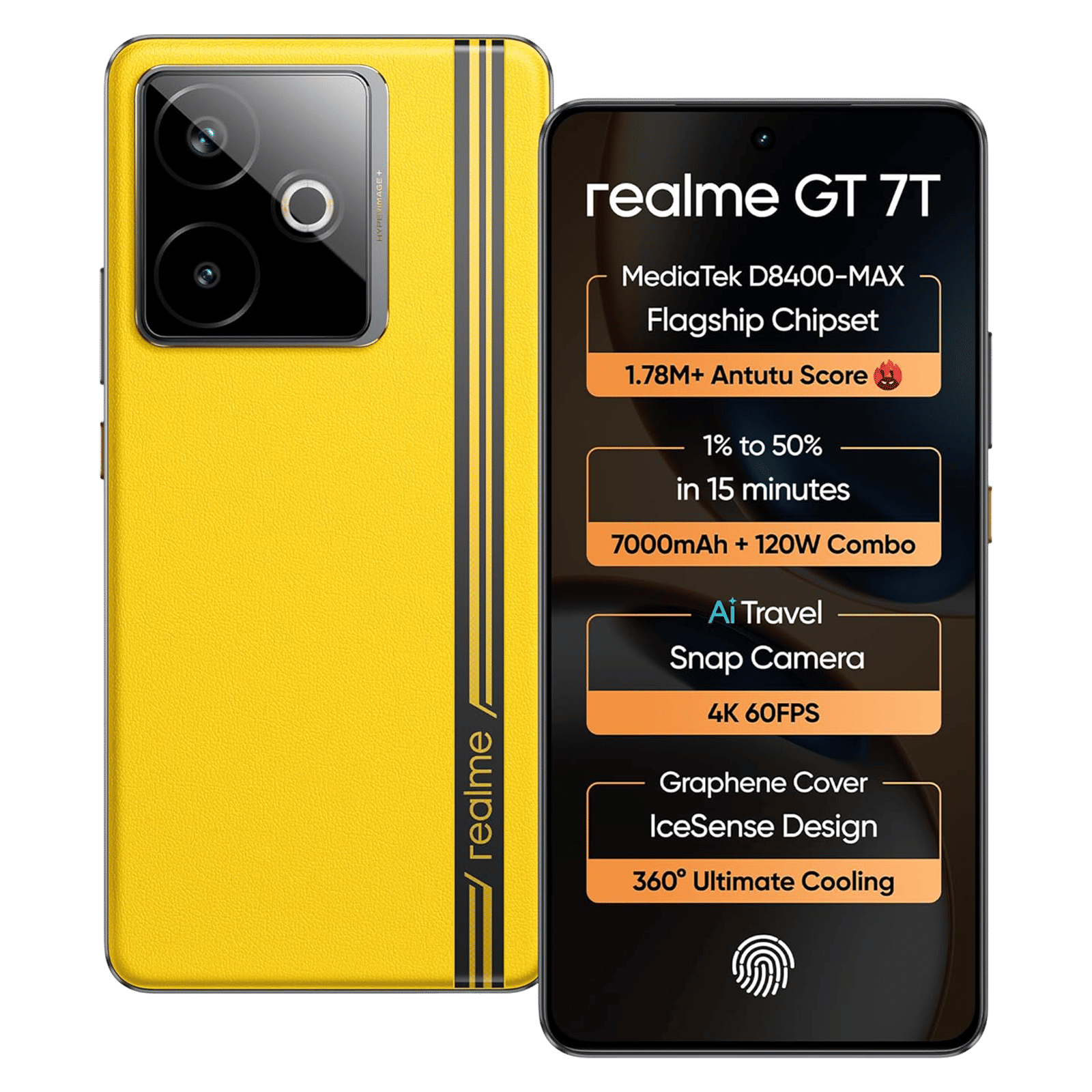 realme GT 7T 5G (12GB RAM, 512GB, Racing Yellow)