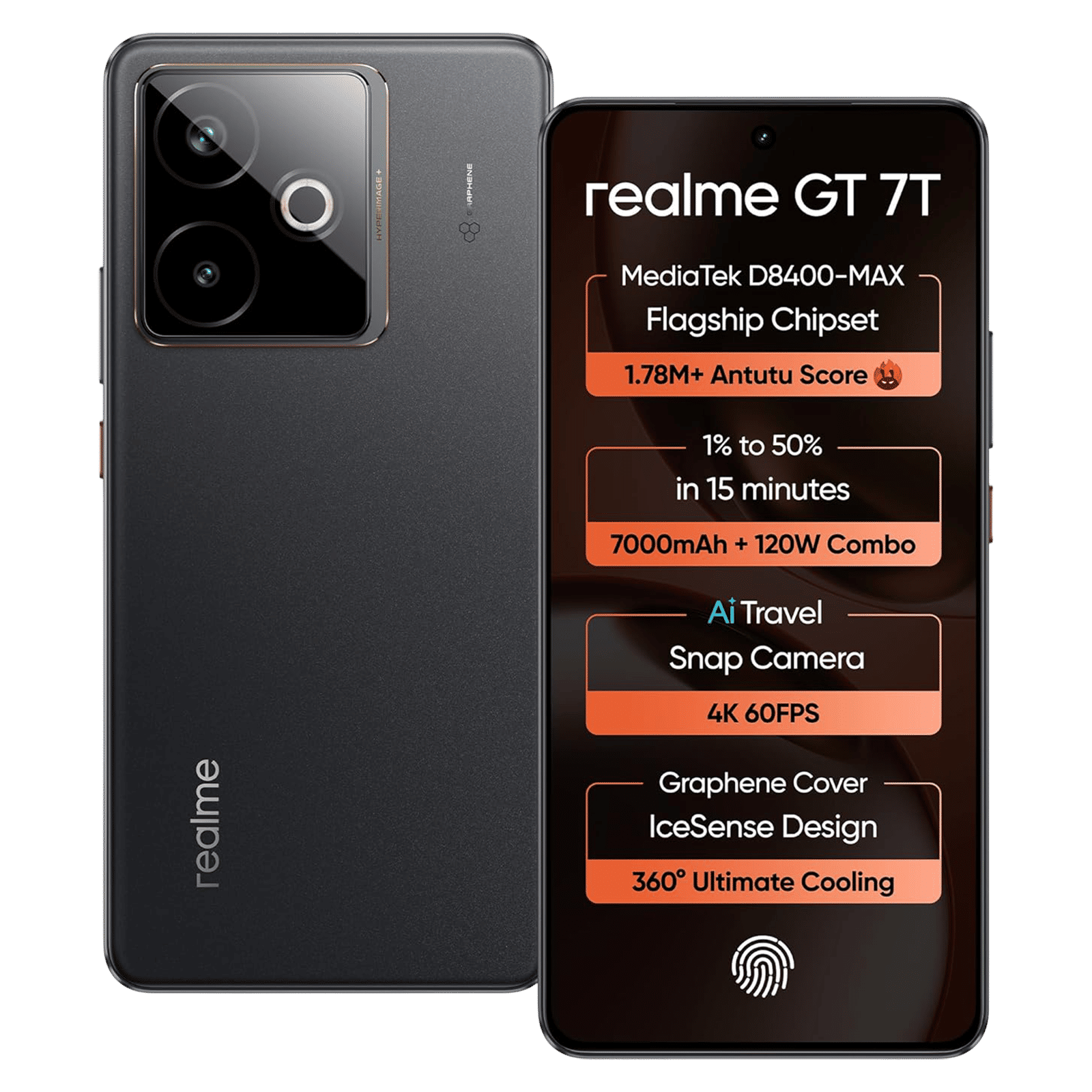realme GT 7T 5G (12GB RAM, 512GB, IceSense Black)