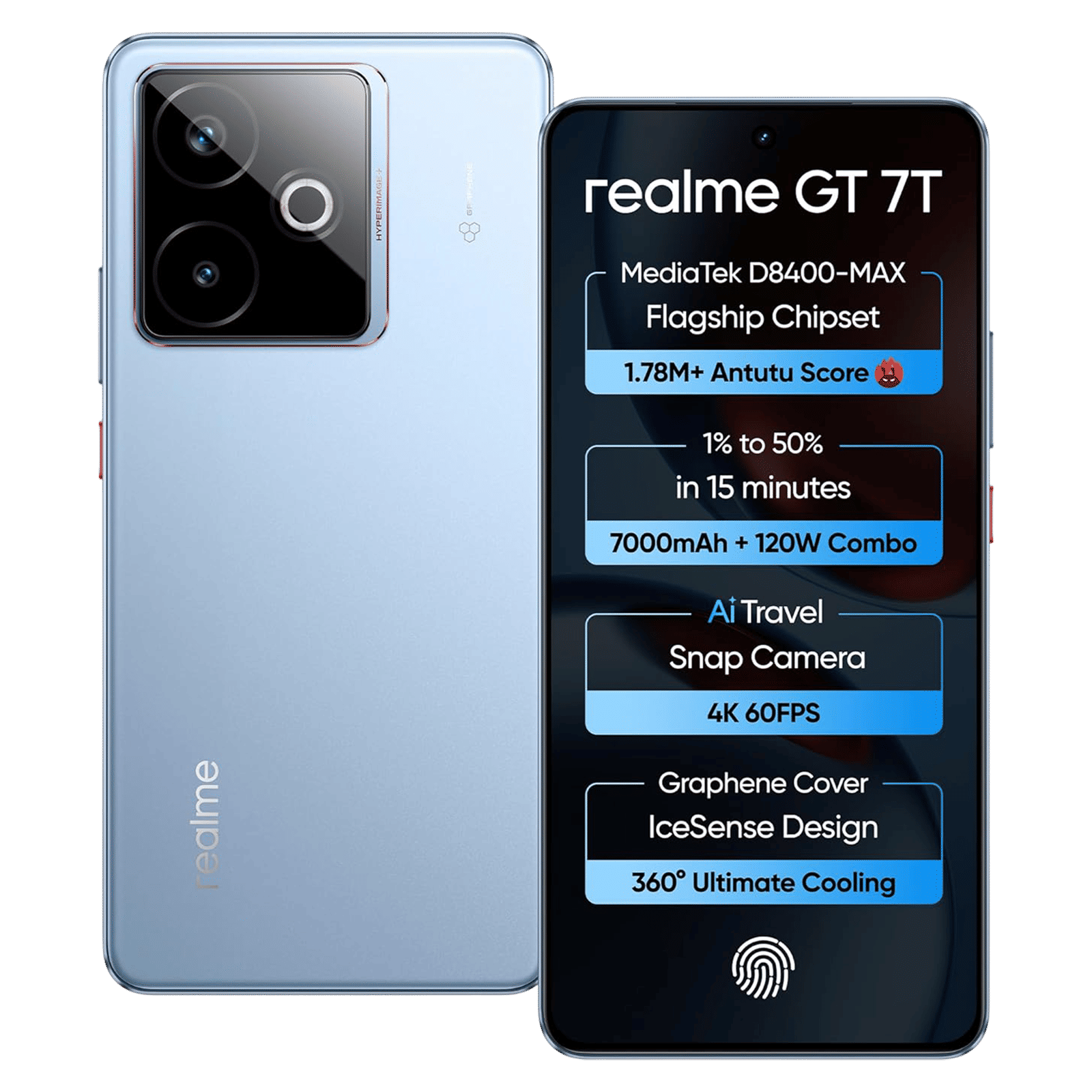 realme GT 7T 5G (12GB RAM, 512GB, IceSense Blue)