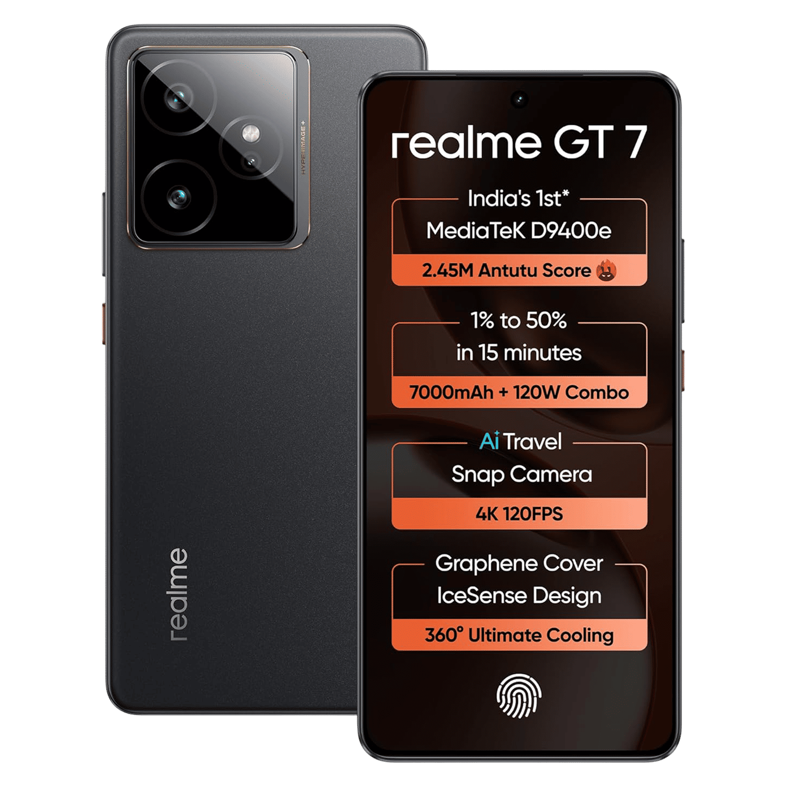 realme GT 7 5G (12GB RAM, 256GB, IceSense Black)