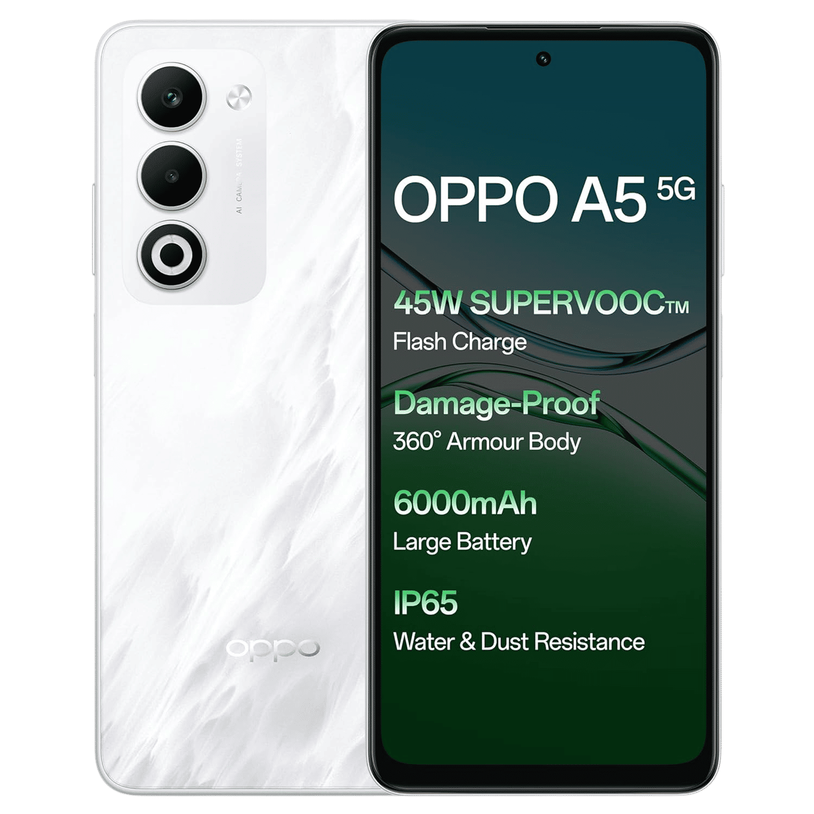 oppo A5 5G (8GB RAM, 128GB, Mist White)
