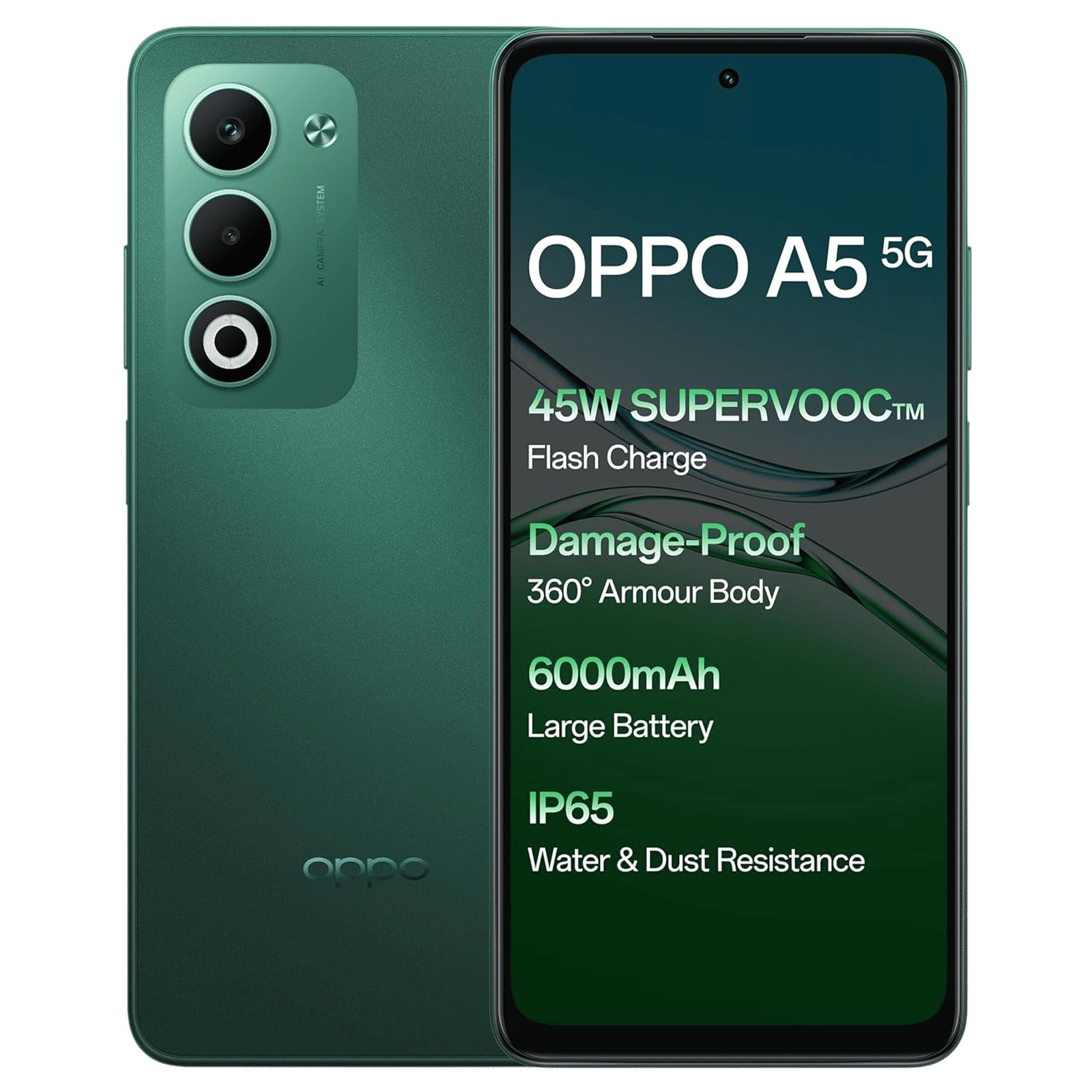 oppo A5 5G (8GB RAM, 128GB, Aurora Green)