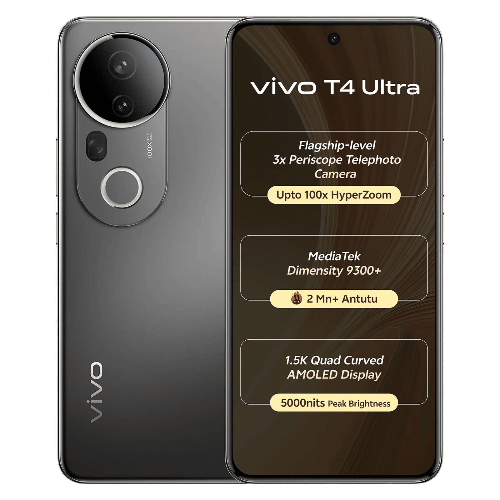 vivo T4 Ultra 5G (8GB RAM, 256GB, Meteor Grey)