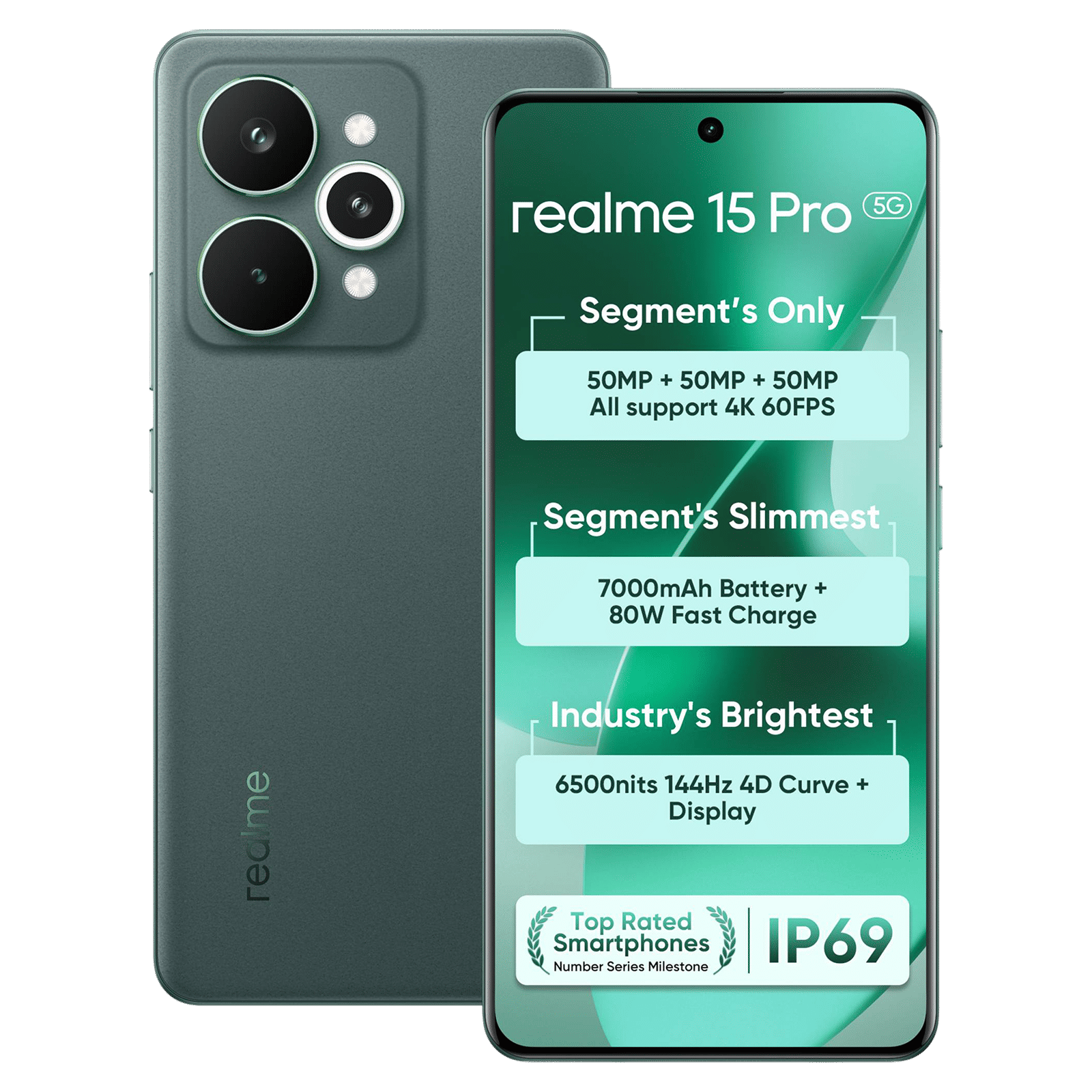 realme 15 Pro 5G (8GB RAM, 128GB, Velvet Green)