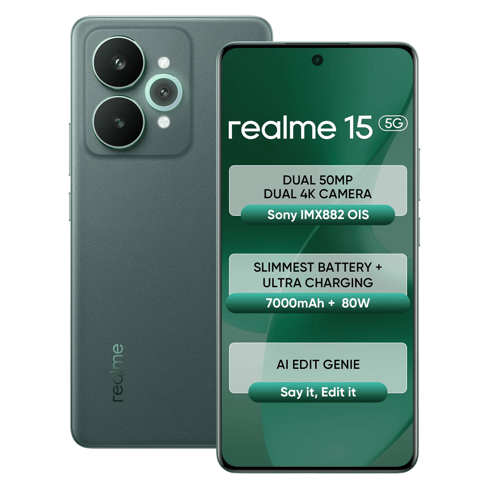 realme 15 5G (8GB RAM, 128GB, Velvet Green)