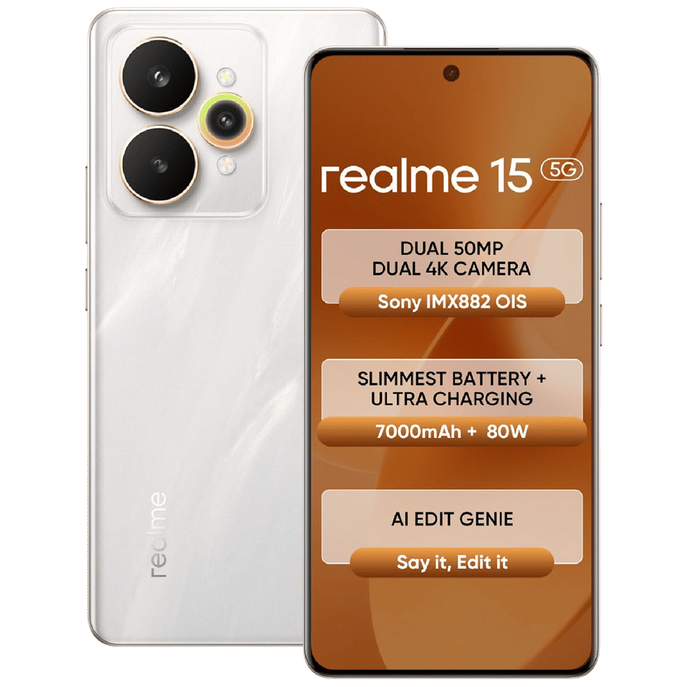 realme 15 5G (12GB RAM, 256GB, Flowing Silver)