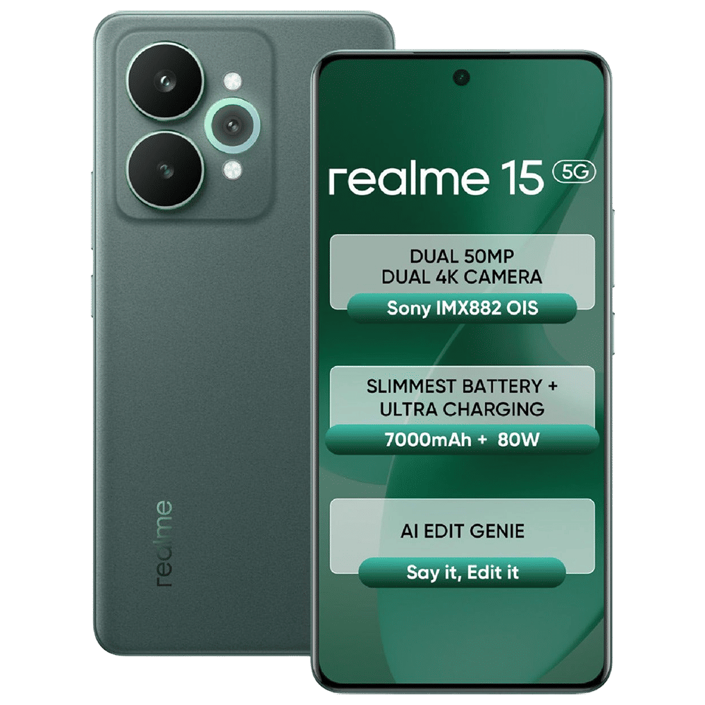 realme 15 5G (12GB RAM, 256GB, Velvet Green)