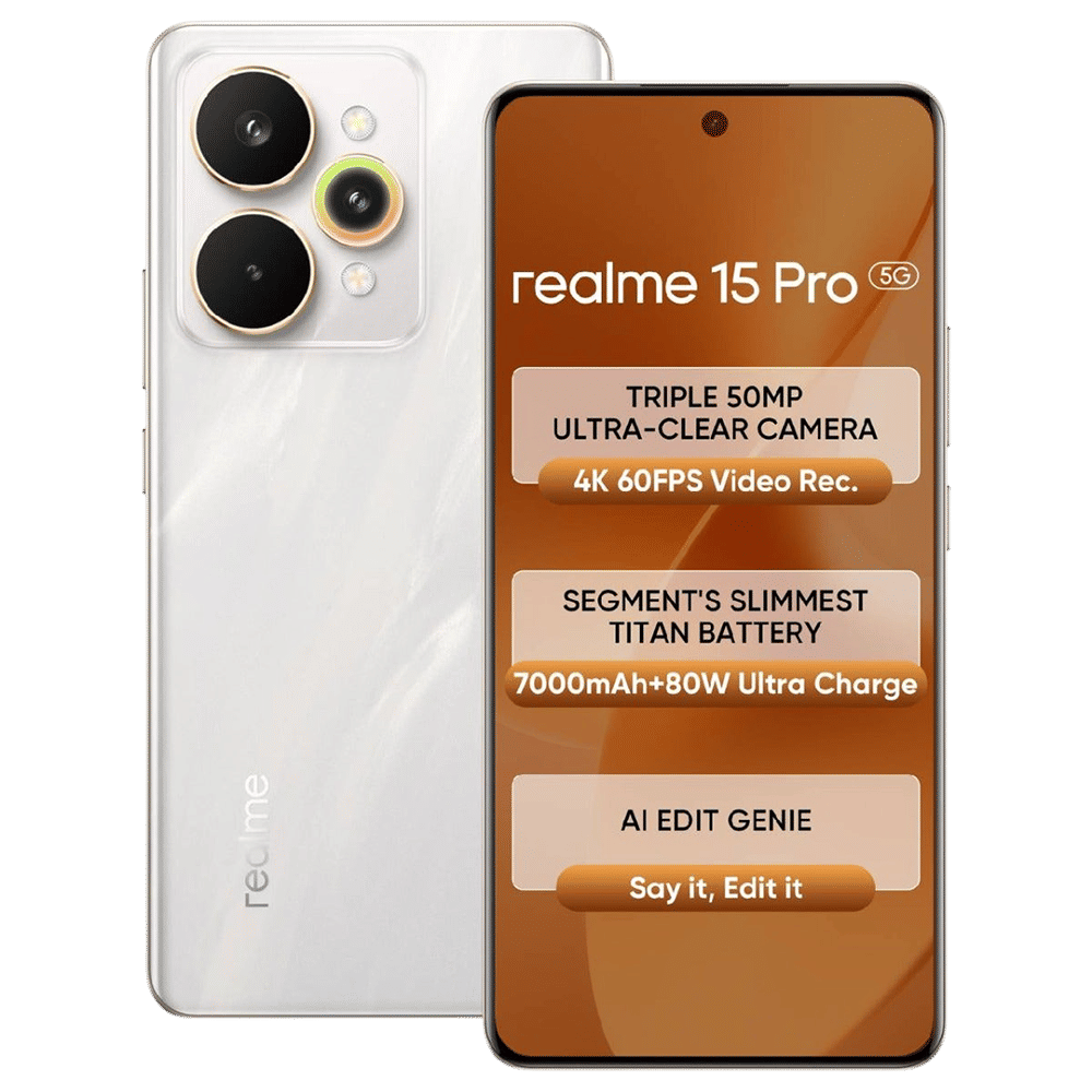 realme 15 Pro 5G (8GB RAM, 128GB, Flowing Silver)