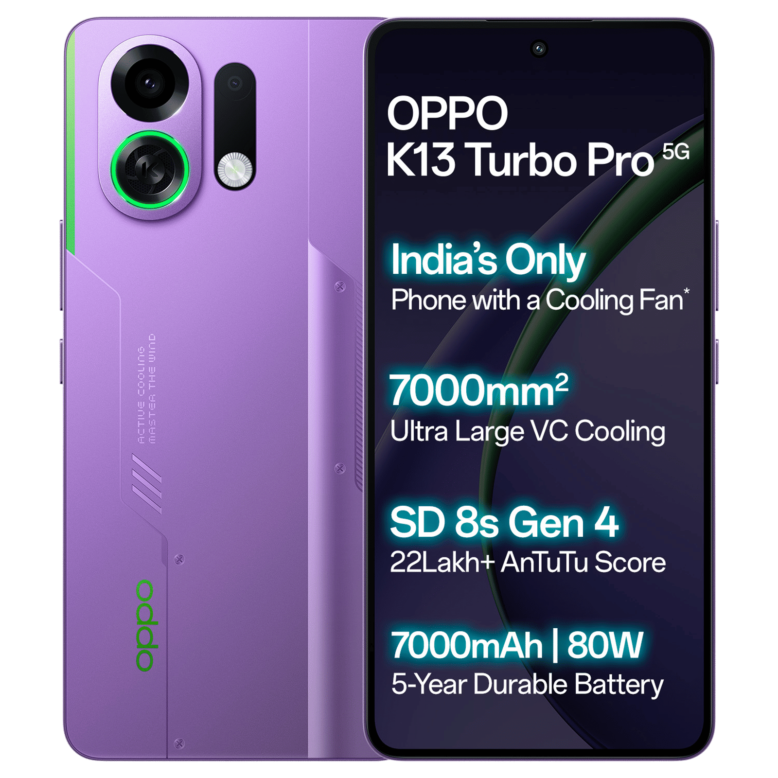 oppo K13 Turbo Pro 5G (12GB RAM, 256GB, Purple Phantom)