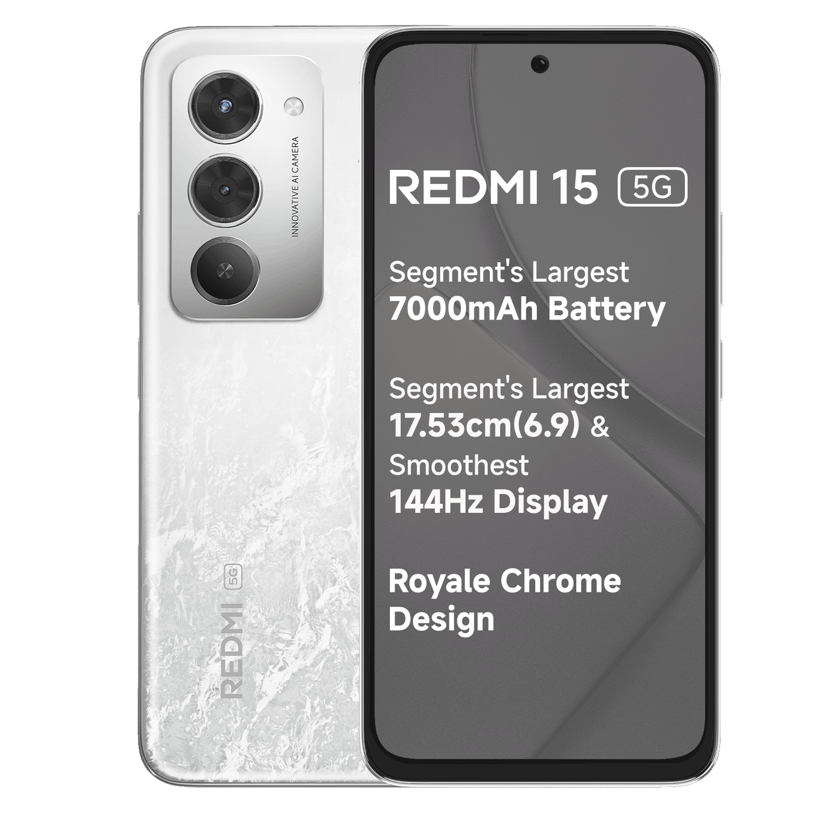 Redmi 15 5G (8GB RAM, 128GB, Frosted White)