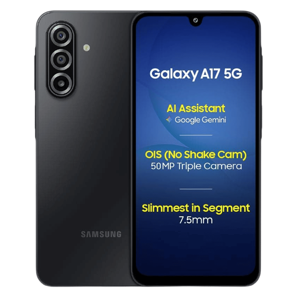 SAMSUNG Galaxy A17 5G (6GB RAM, 128GB, Black)|With Travel Adapter