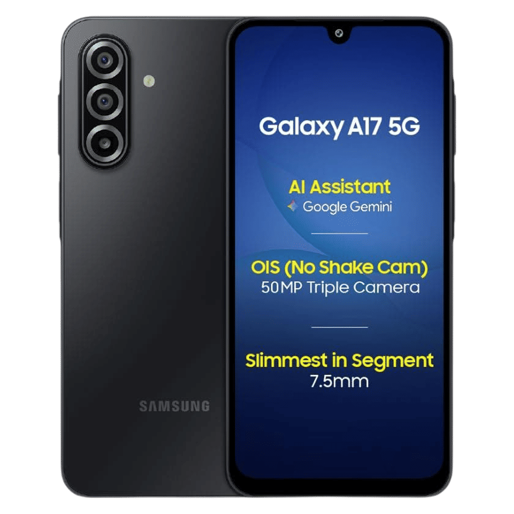 SAMSUNG Galaxy A17 5G (8GB RAM, 128GB, Black)|With Travel Adapter