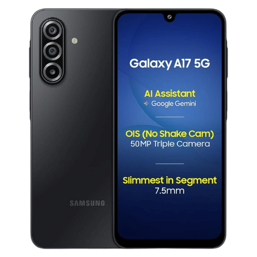 SAMSUNG Galaxy A17 5G (8GB RAM, 256GB, Black)|With Travel Adapter