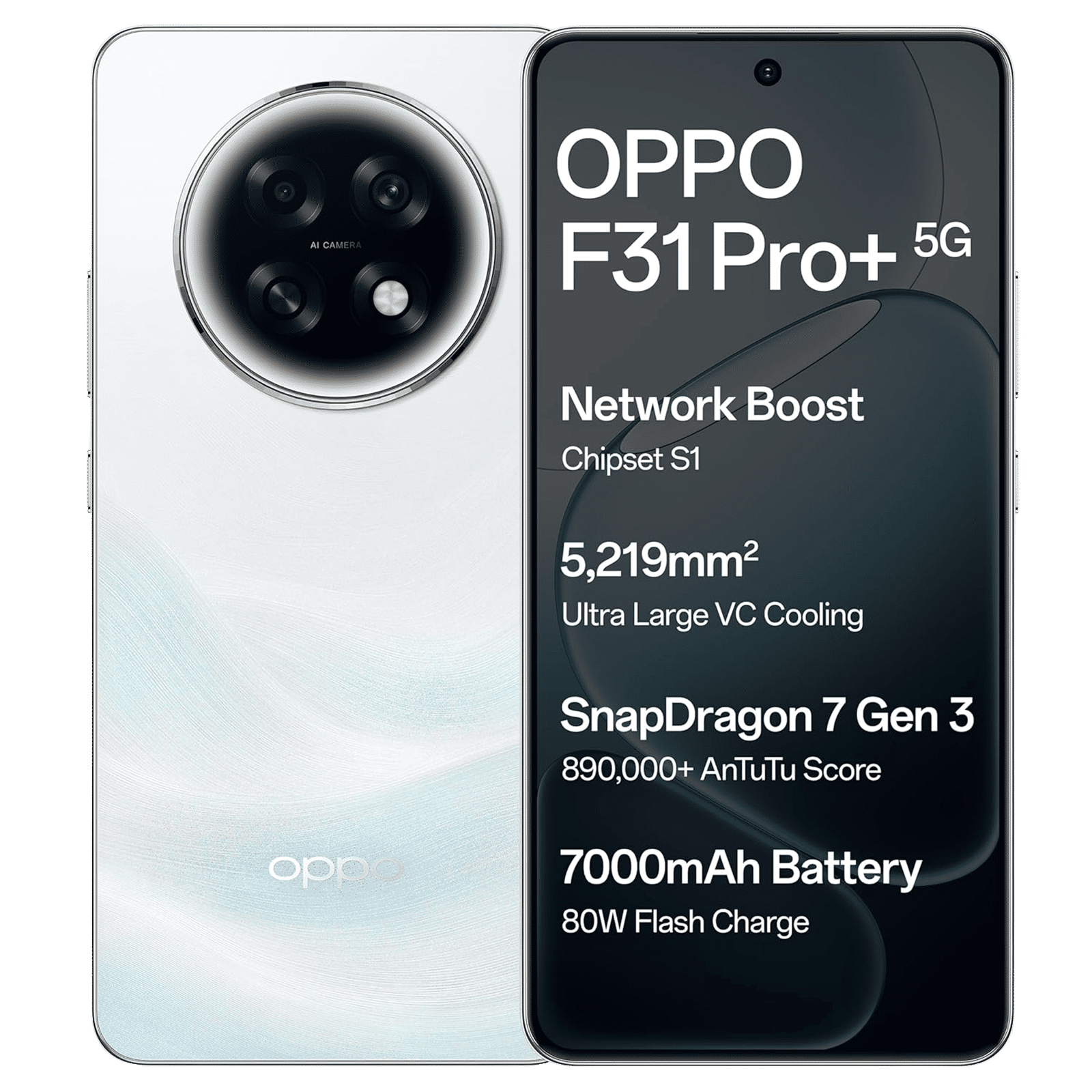 oppo F31 Pro Plus 5G (12GB RAM, 256GB, Himalayan White)