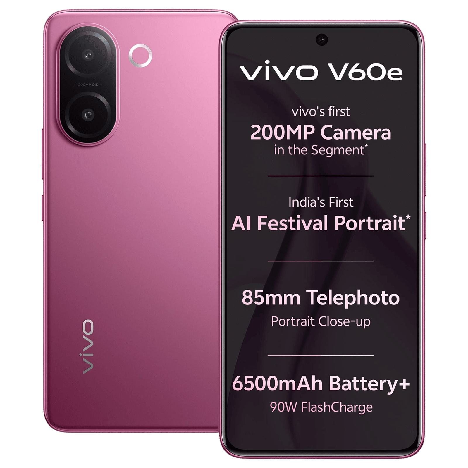 vivo V60e 5G (8GB RAM, 256GB, Elite Purple)