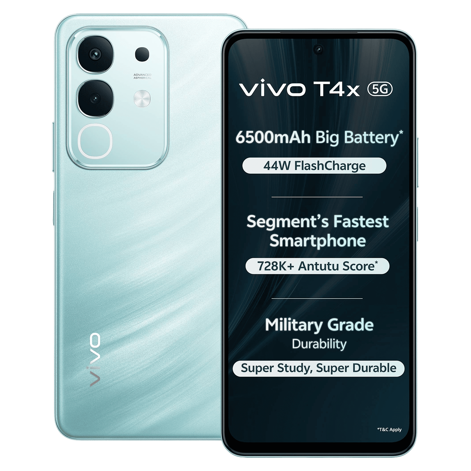 vivo T4x 5G (8GB RAM, 256GB, Glacial Teal)