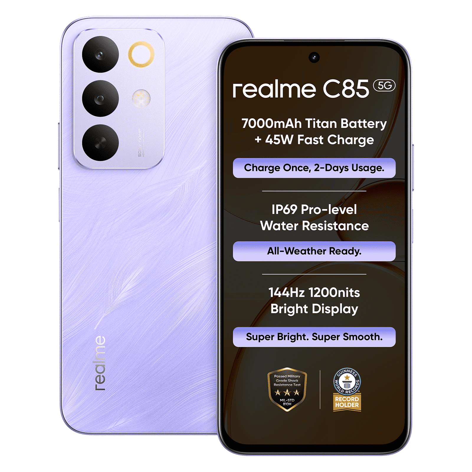 realme C85 5G (4GB RAM, 128GB, Purple)