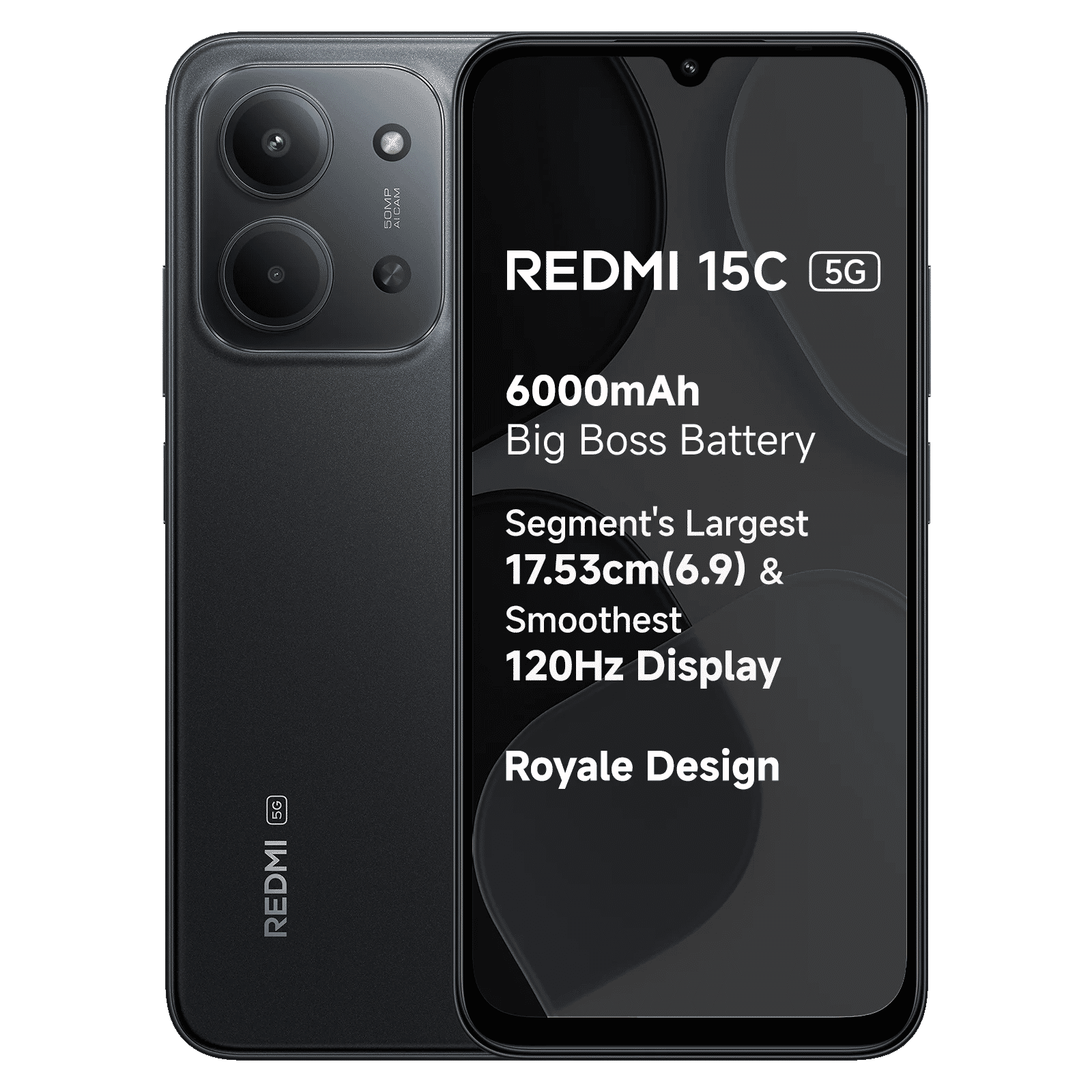 Redmi 15C 5G (4GB RAM, 128GB, Midnight Black)