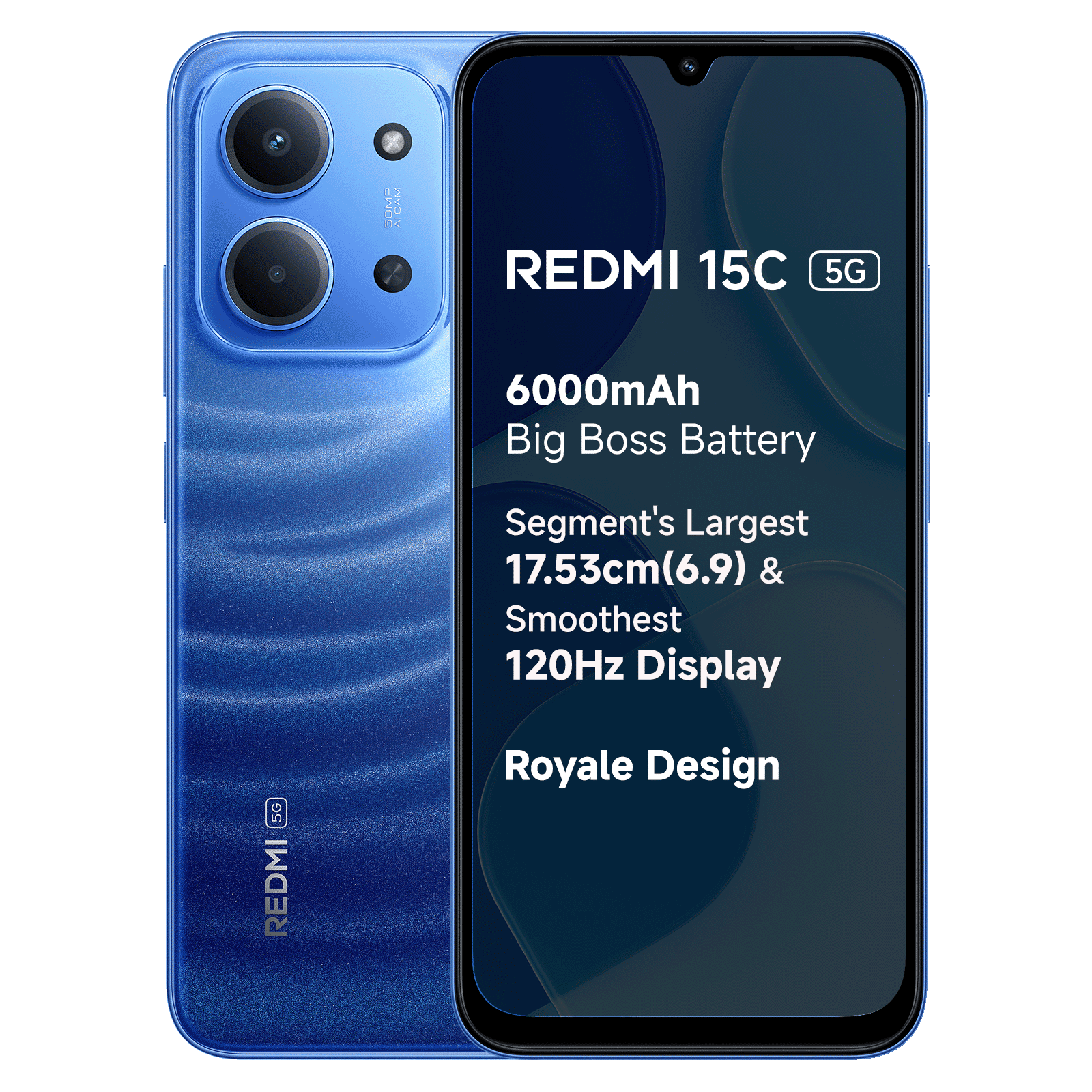Redmi 15C 5G (6GB RAM, 128GB, Moonlight Blue)