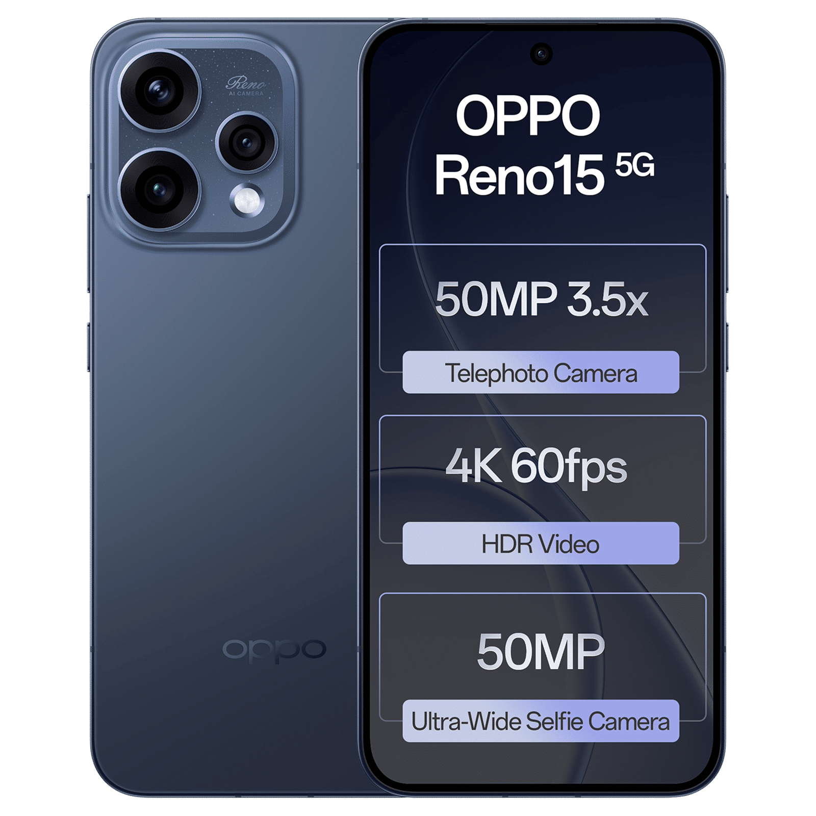 oppo Reno15 5G (12GB RAM, 512GB, Twilight Blue)