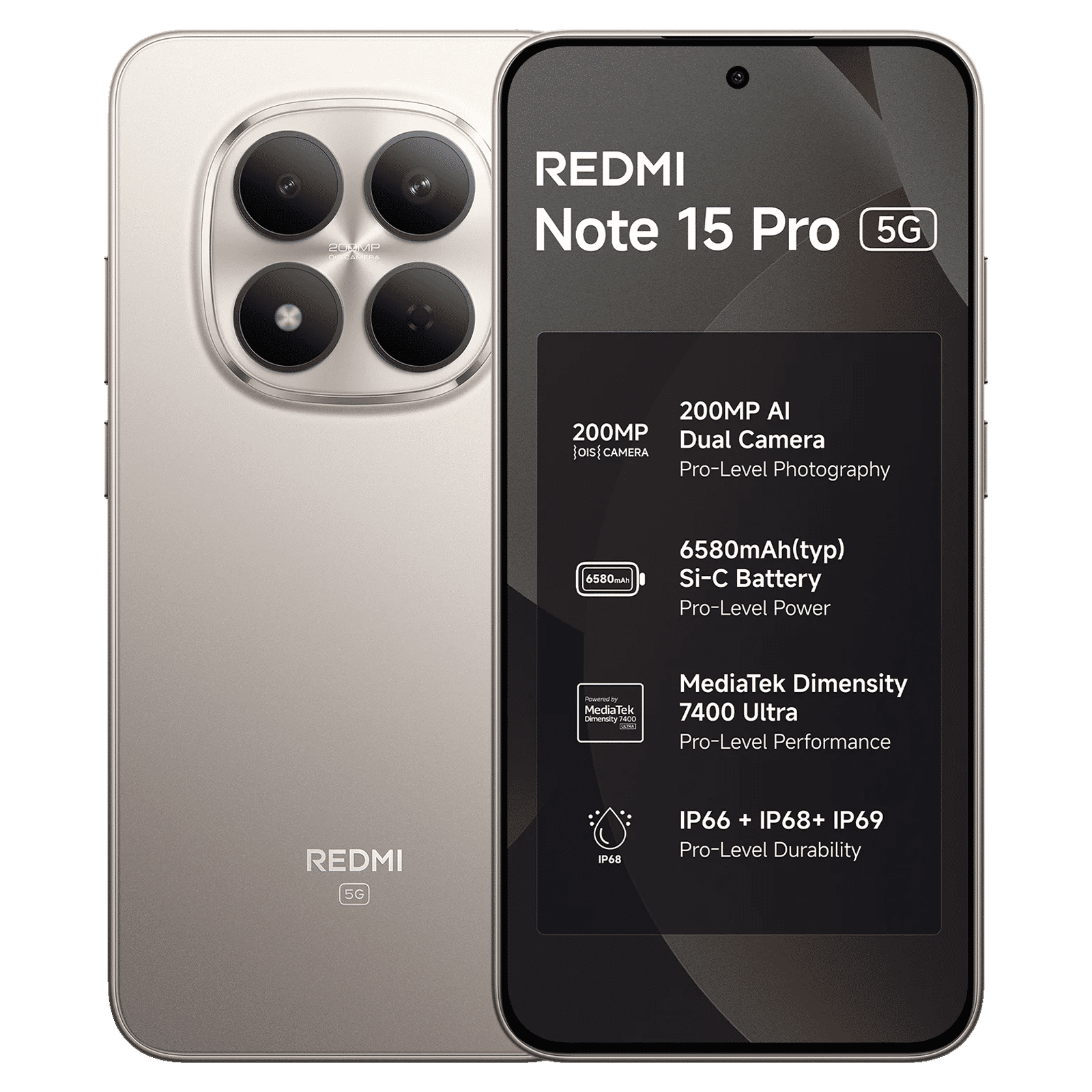Redmi Note 15 Pro 5G (8GB RAM, 256GB, Silver Ash)