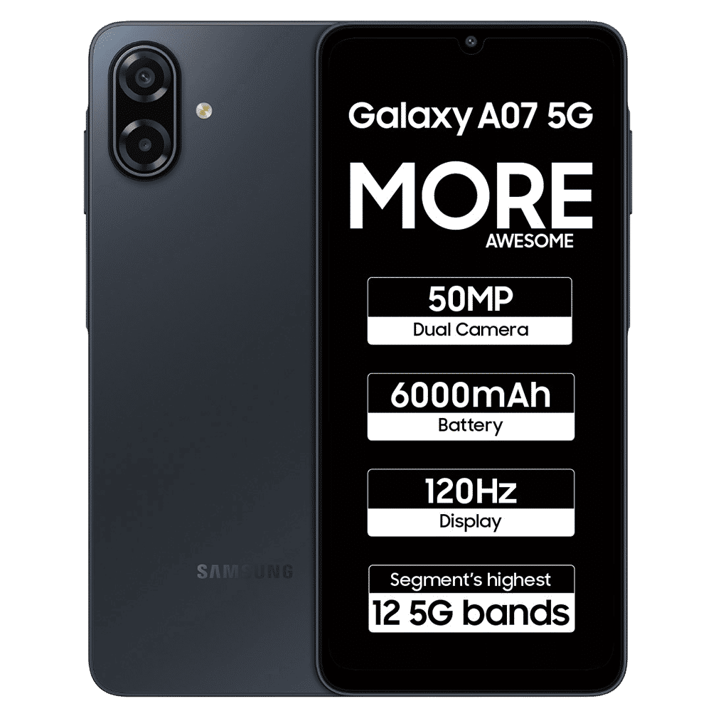 SAMSUNG Galaxy A07 5G (4GB RAM, 128GB, Black)