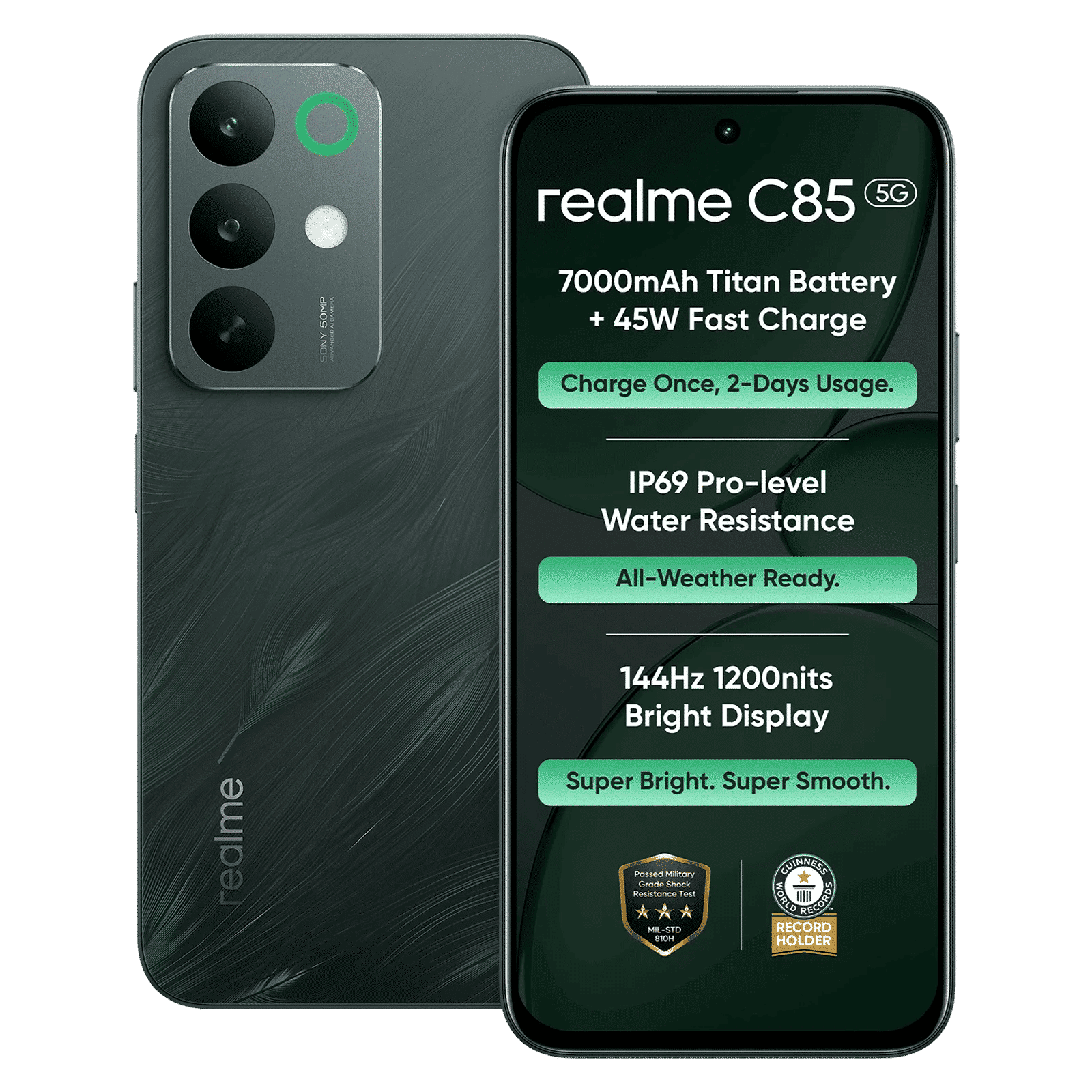 Realme C85 5G (4GB RAM, 128GB, Green)
