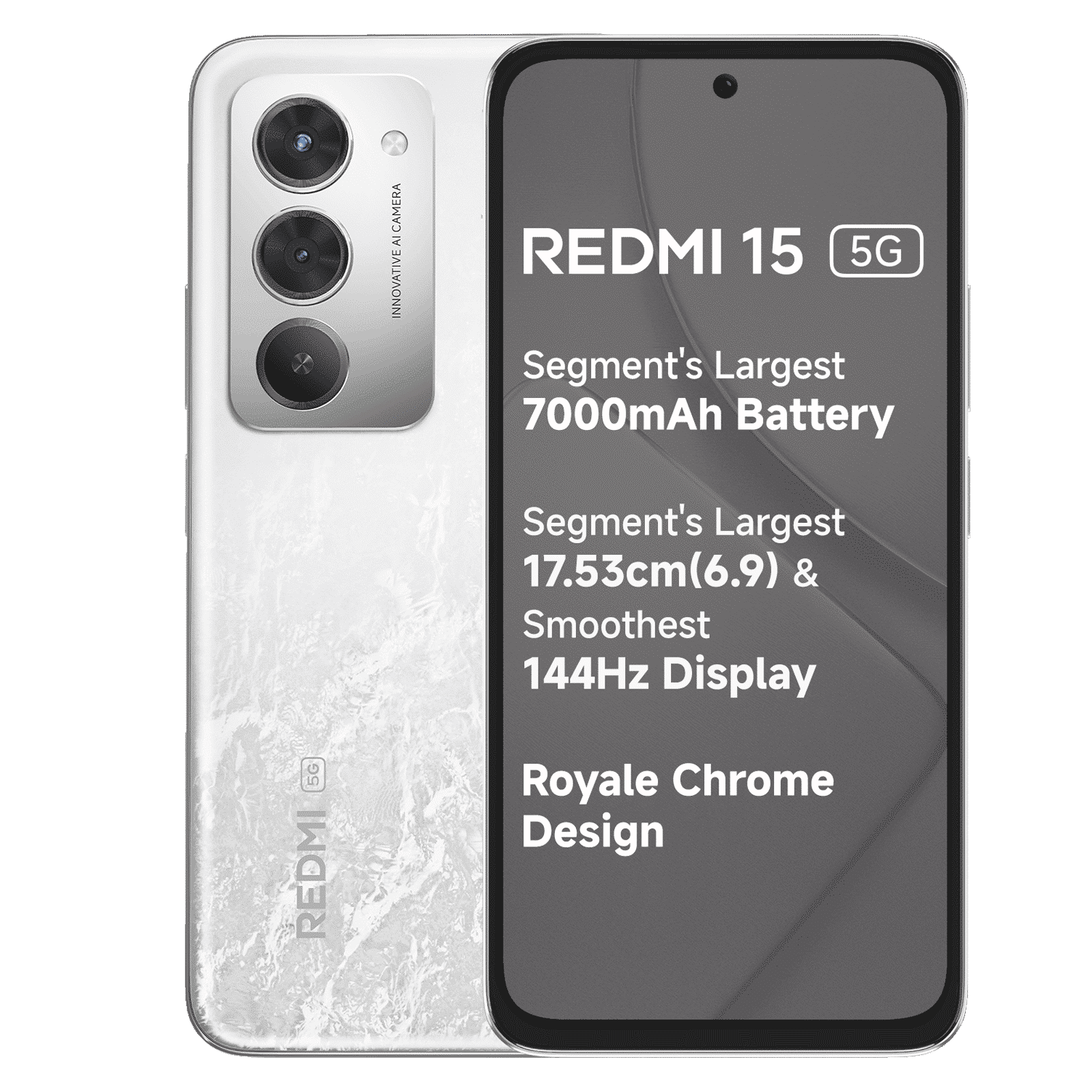 Redmi 15 5G (8GB RAM, 128GB, Frosted White)