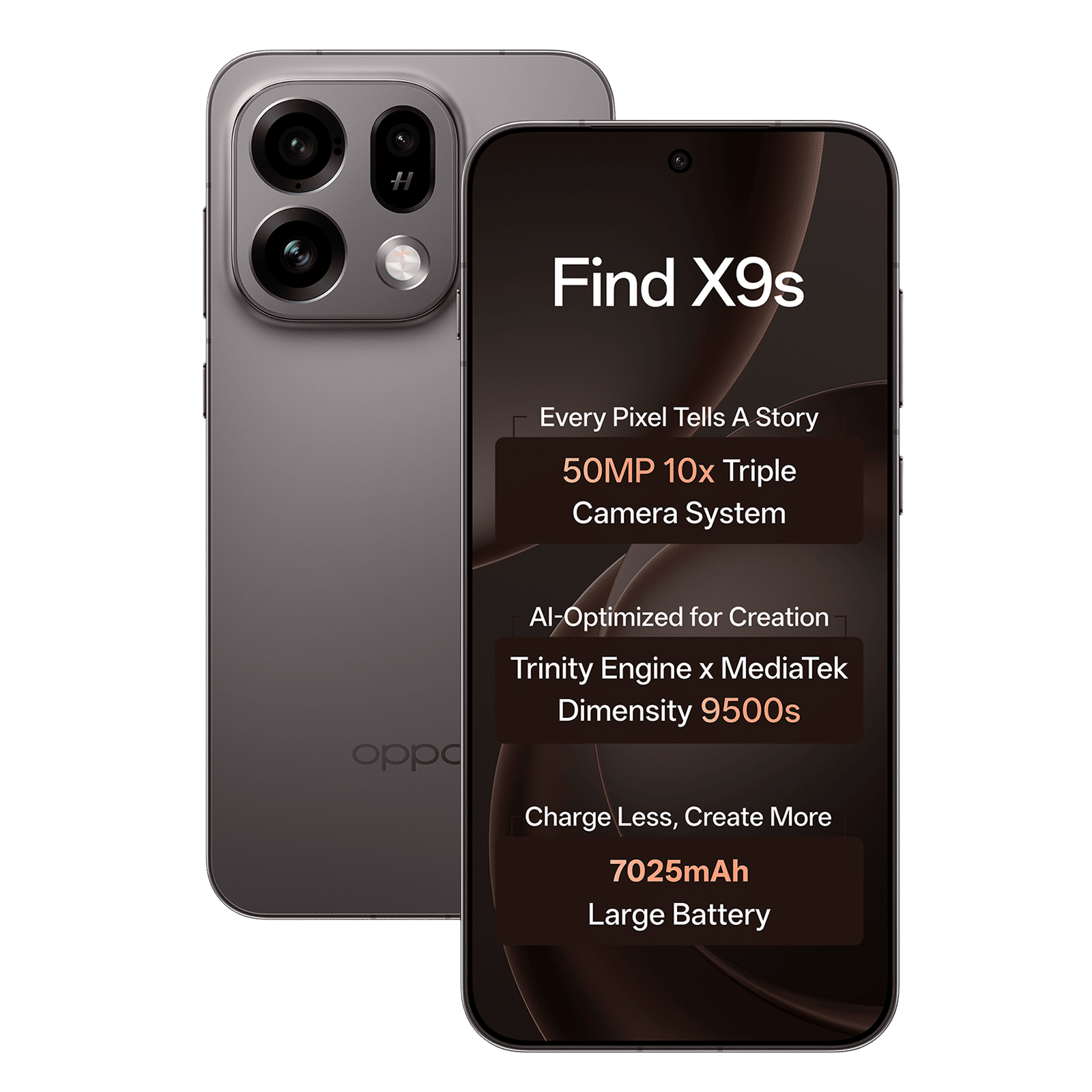 Oppo Find X9s 5G (12GB RAM, 512GB, Midnight Grey)
