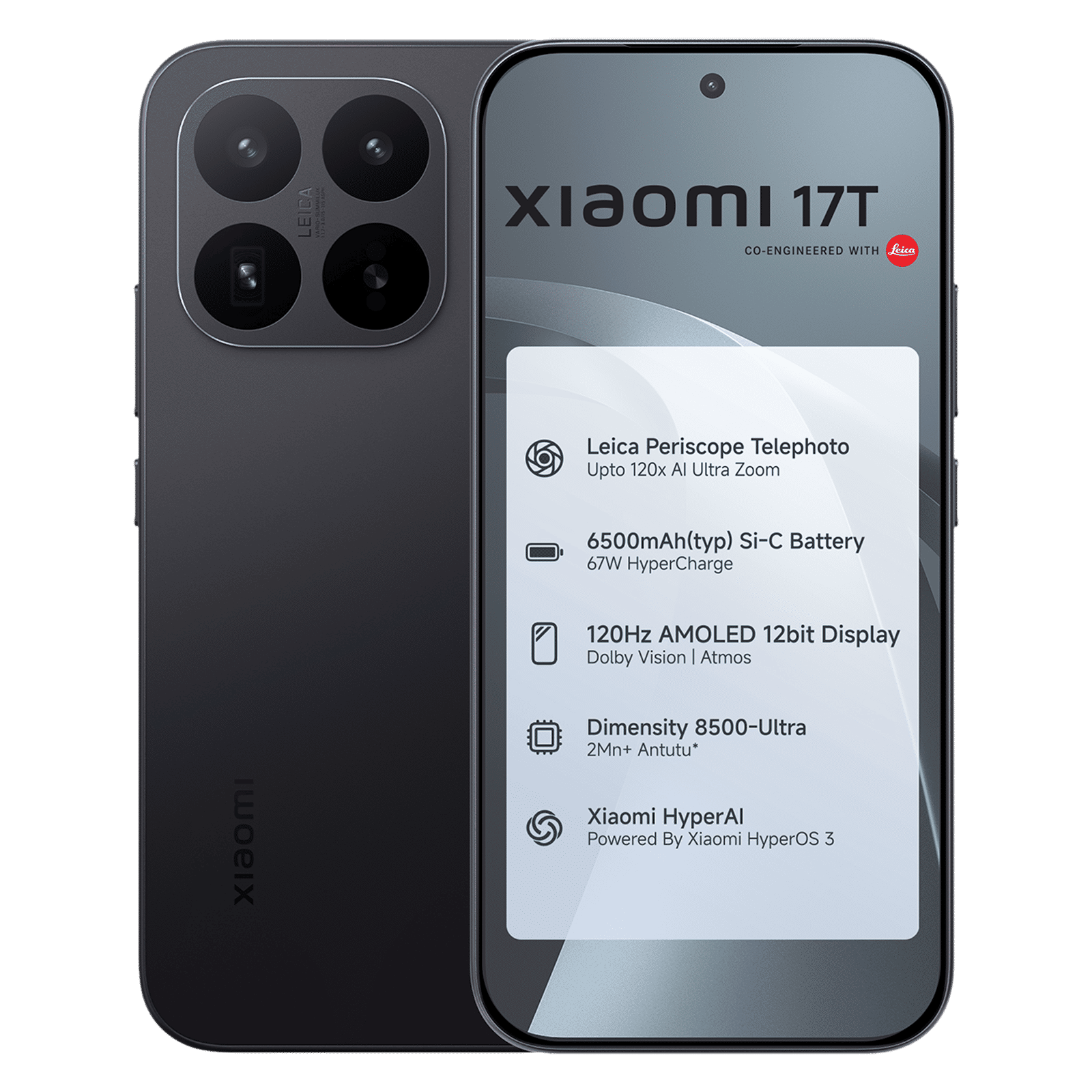 Xiaomi 17T 5G (12GB RAM, 512GB, Black)