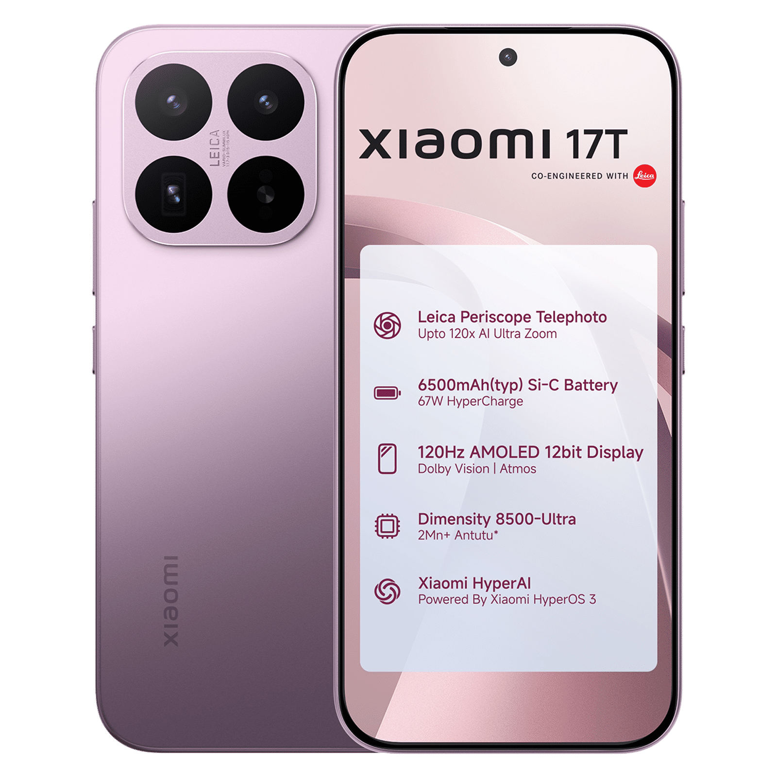 Xiaomi 17T 5G (12GB RAM, 512GB, Violet)