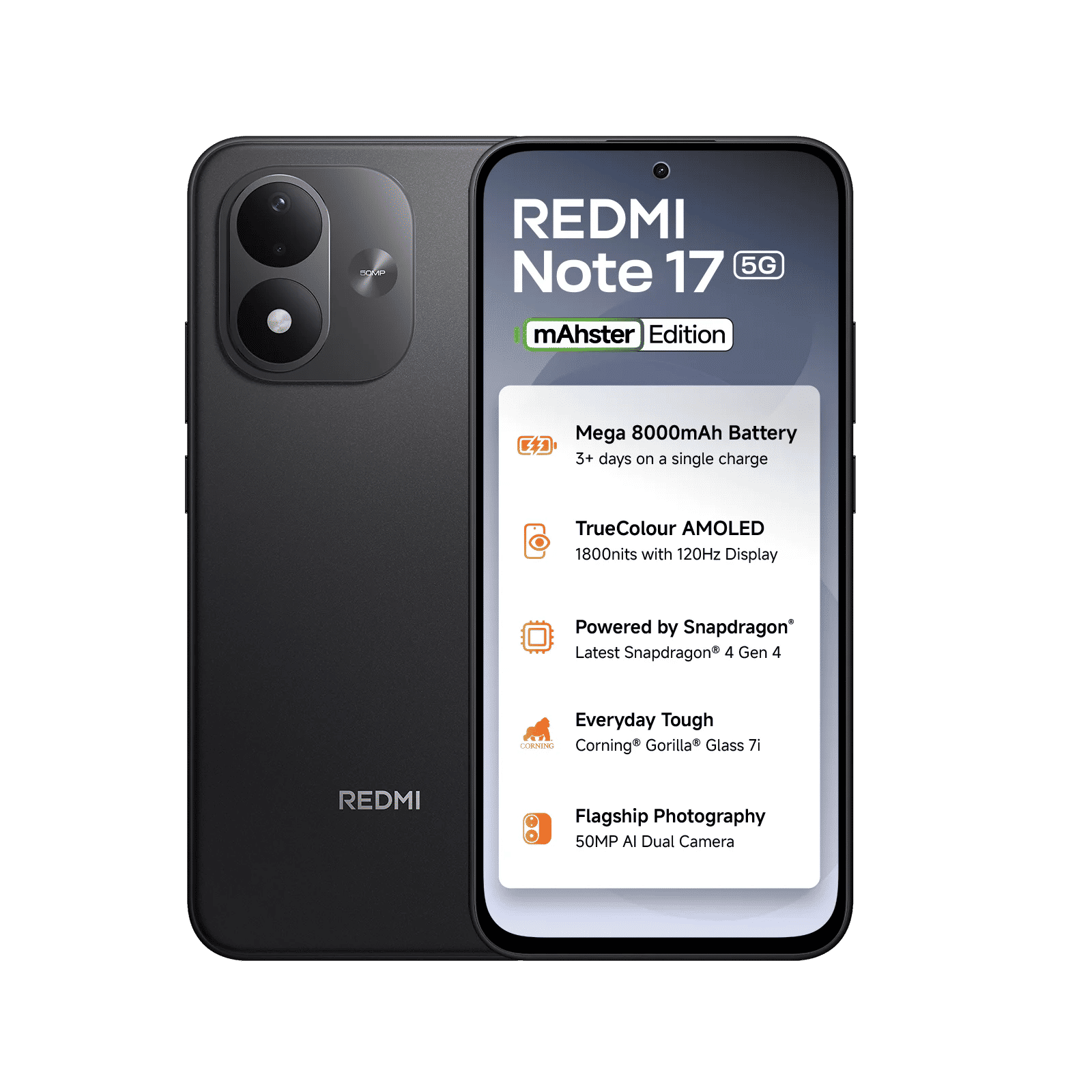 REDMI Note 17 5G (8GB RAM, 128GB, Dark Night)