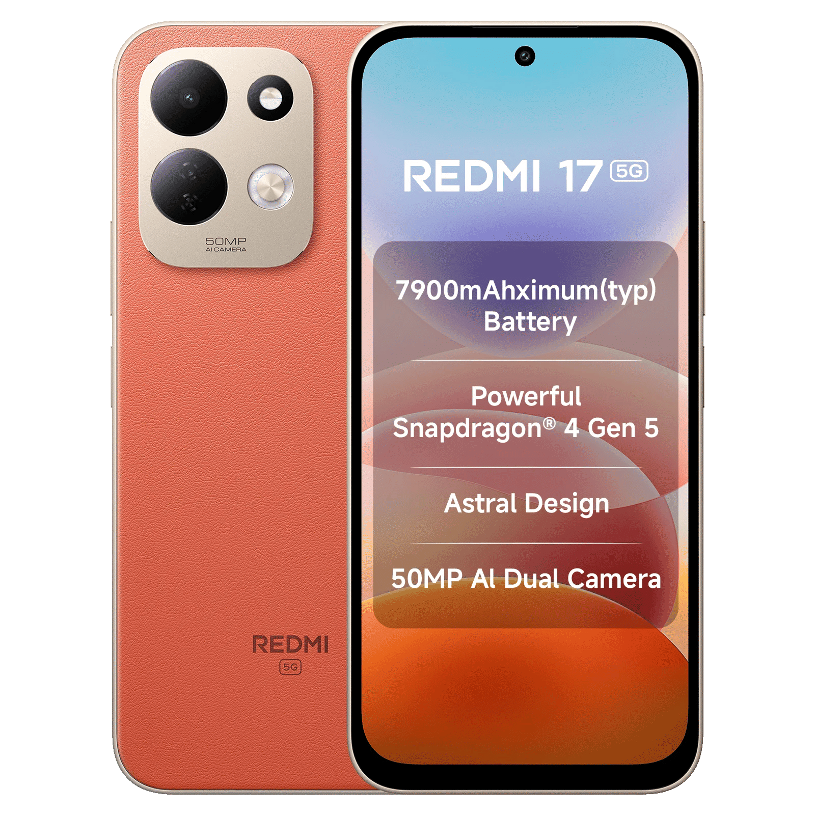 Redmi 17 5G (6GB RAM, 128GB, Eternal Orange)