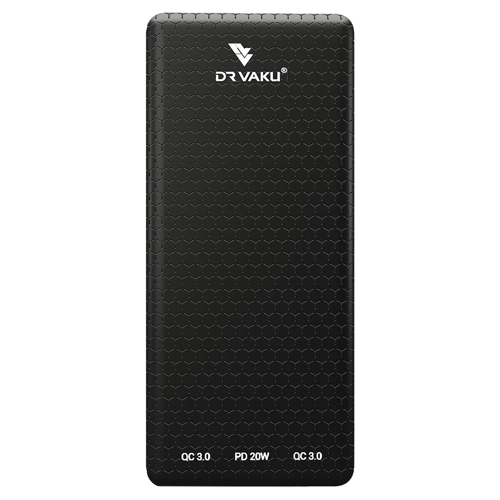 Vaku Carbon Series Magnus 10000 mAh Fast Charging Power Bank (1 Micro USB Type B, 1 Type C & 2 Type A Ports, Digital LED Indicator, Black)
