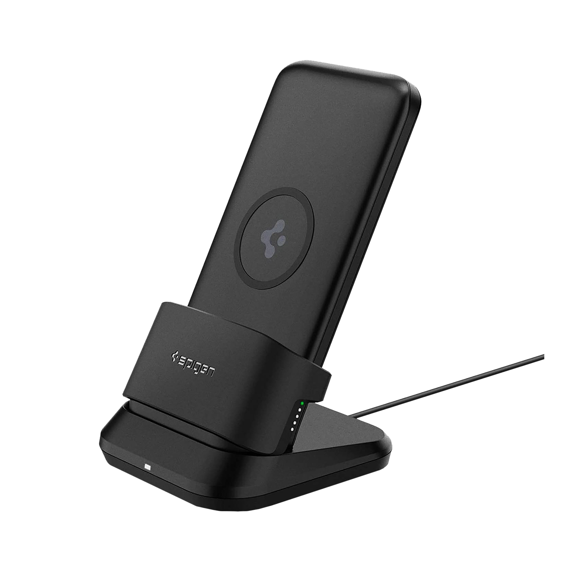 Spigen 10000 mAh 20W Fast Charging Power Bank (1 Type A & 1 Type C Ports, Wireless Charging, Black)