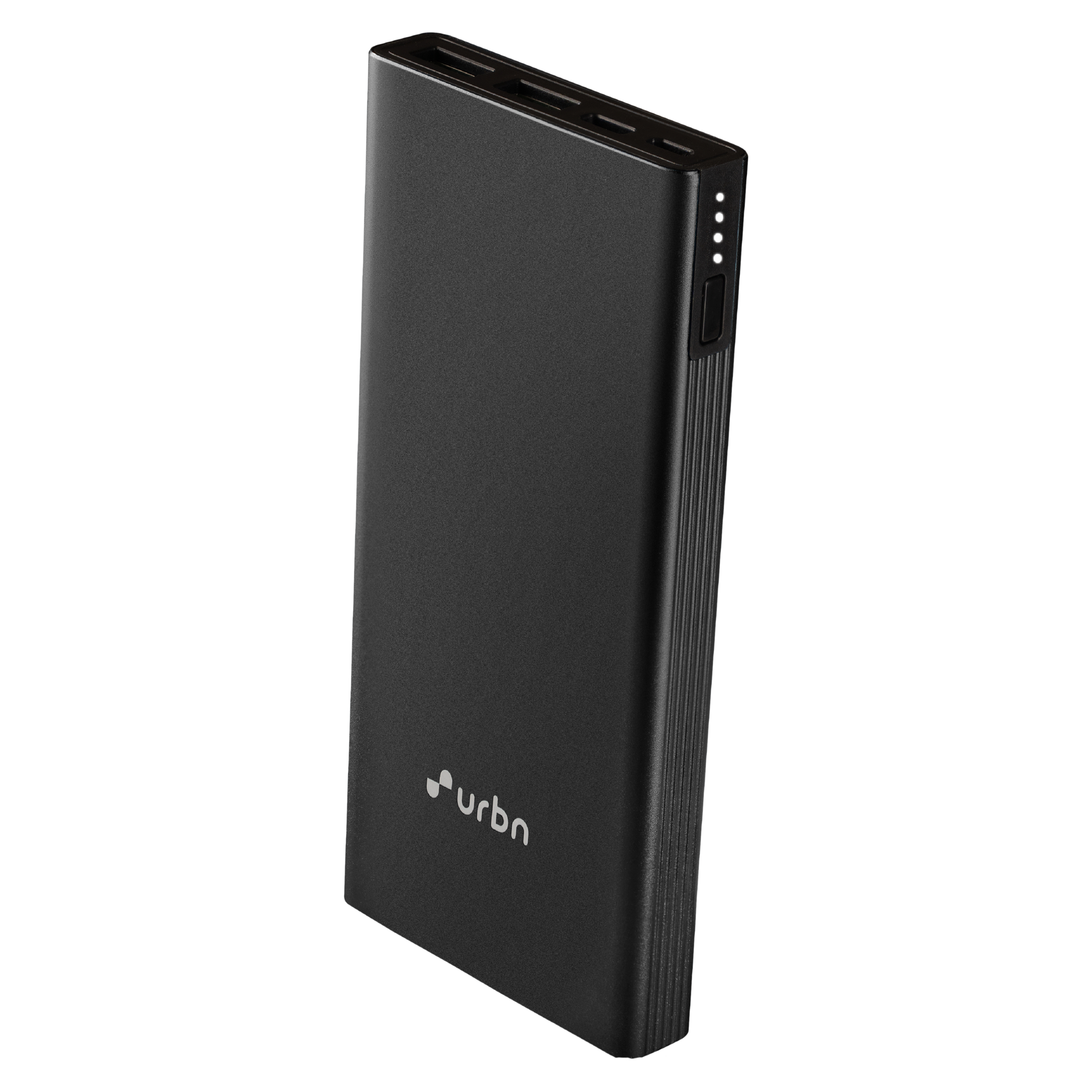 urbn 10000 mAh 20W Fast Charging Power Bank (1 Micro USB Type B, 1 Type C & 2 Type A Ports, Ultra Slim Metal Body, Smart Adaptive IC, Black)
