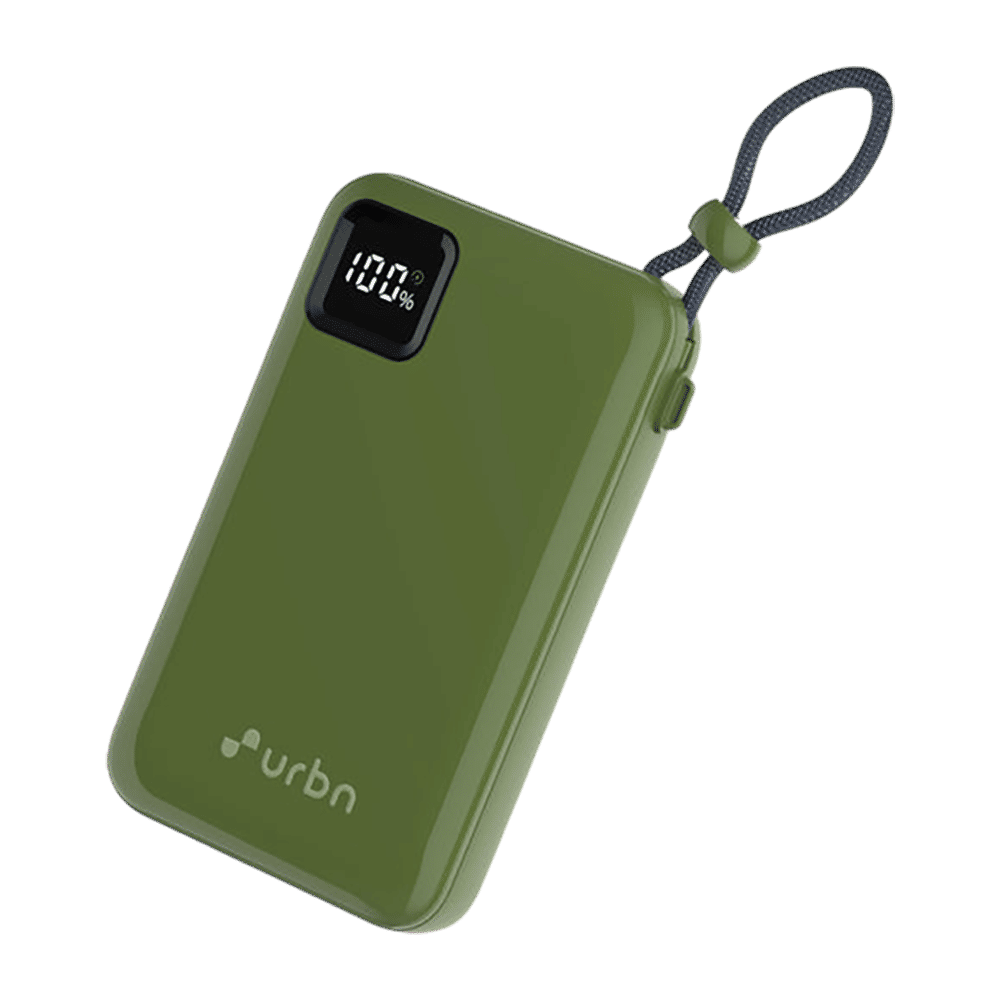 urbn Ultra Link 20000 mAh 22.5W Fast Charging Power Bank (1 Type A & 2 Type C Ports, Smart LED Display, Camo)