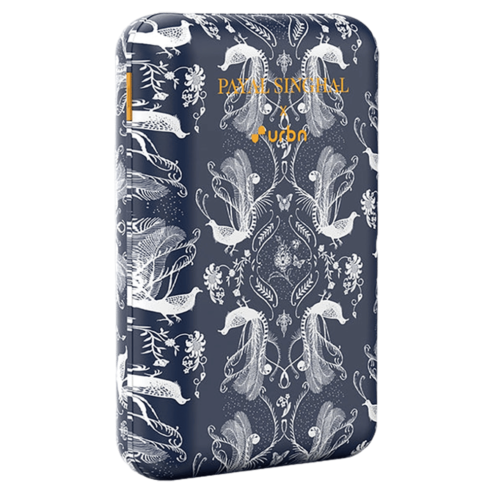 urbn Nano Slim Payal Singhal Edition 20000 mAh 22.5W Fast Charging Power Bank (1 Type A and 2 Type C Ports, Power Delivery Compatible, PS Blue)