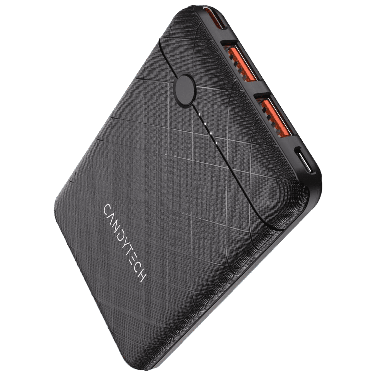 Candytech PB3C1 5000 mAh 22.5W Fast Charging Power Bank (2 Type A Ports, Short Circuit Protection, Black)