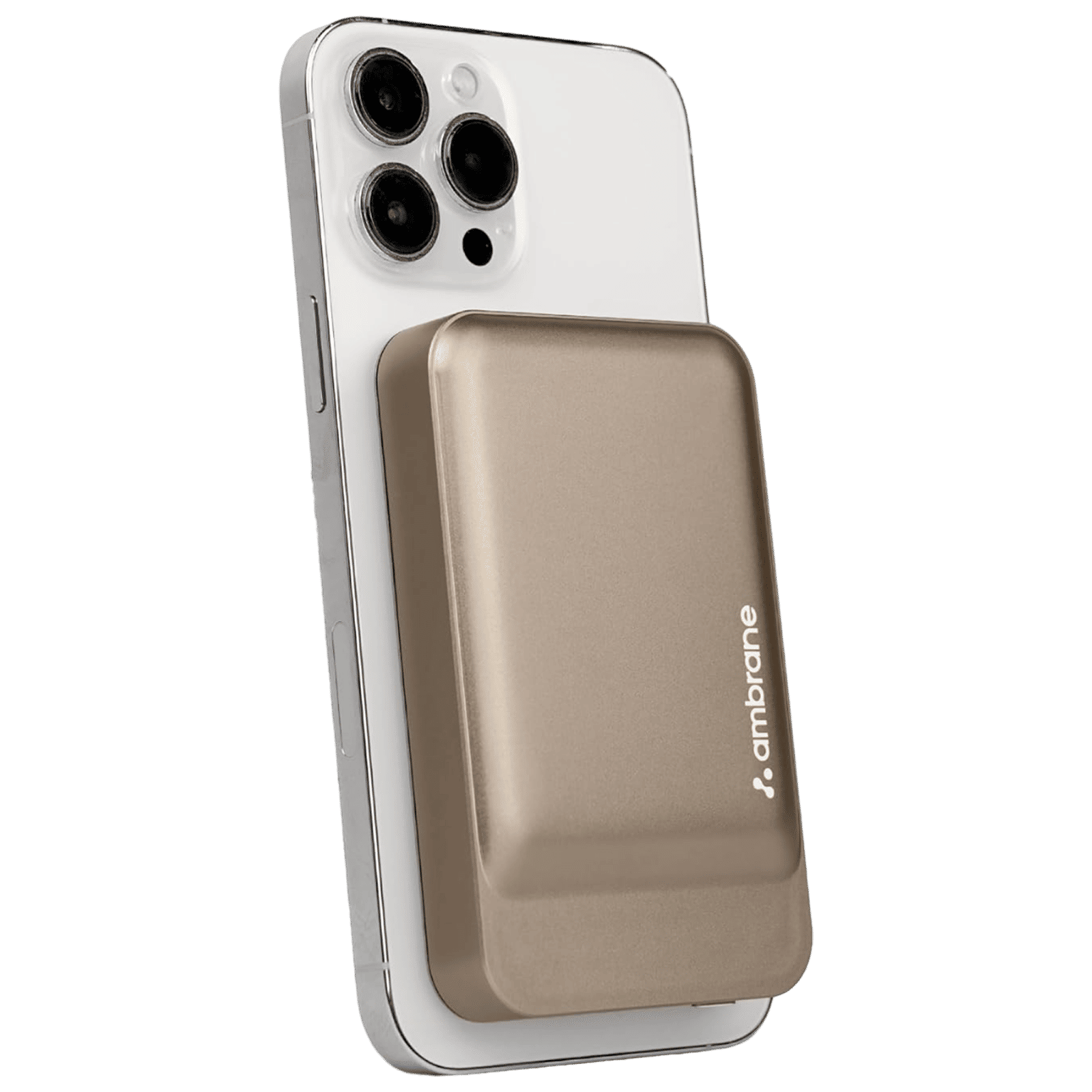 ambrane AeroSync PB Prime 10000 mAh 22W Fast Charging Power Bank (1 Type C Ports, Premium Metallic Body, MagSafe Compatible, Titanium)