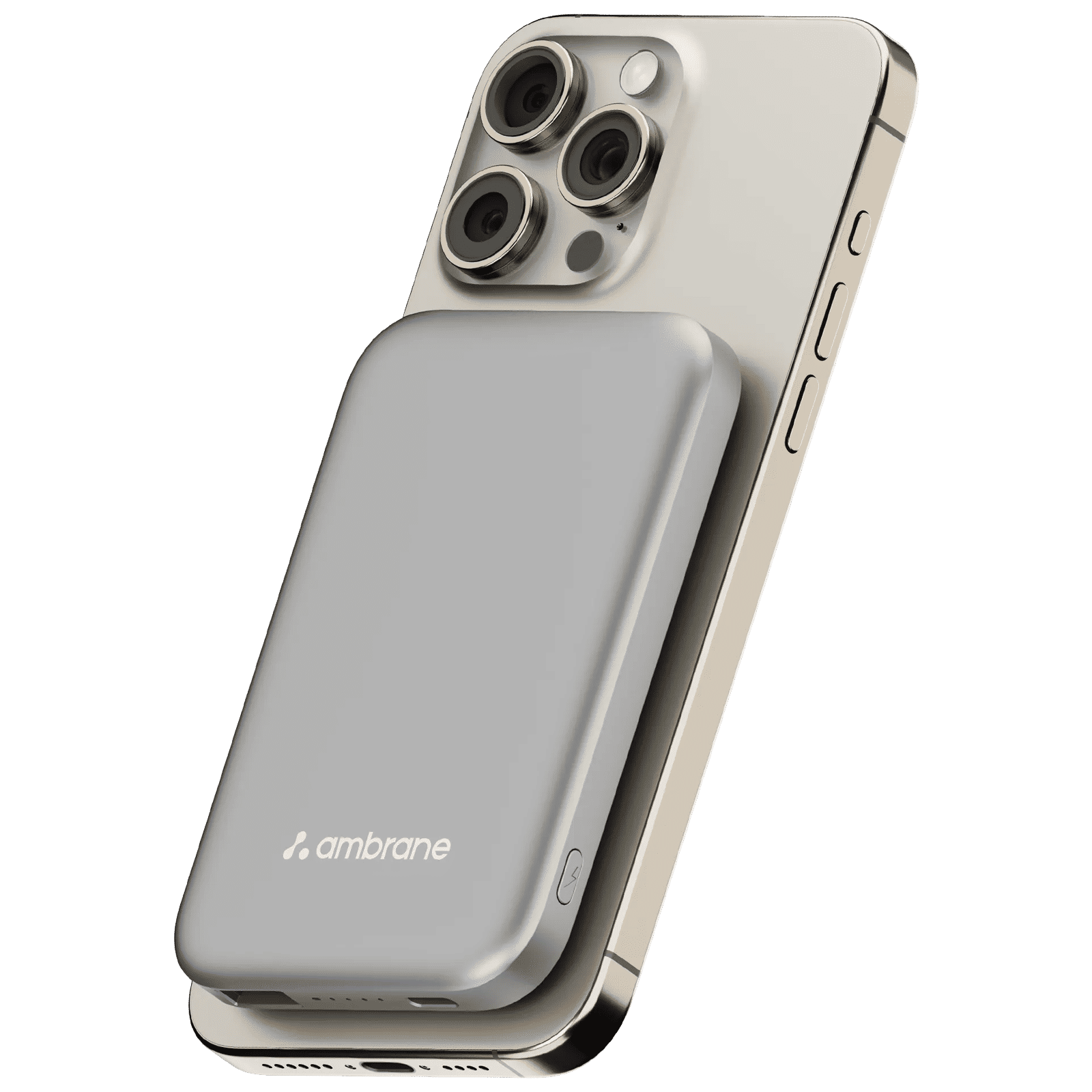 ambrane Aerosync PB 5S 5000 mAh 20W Fast Charging Power Bank (1 Type C & USB-A Ports, Five LED Indicators, Silver)