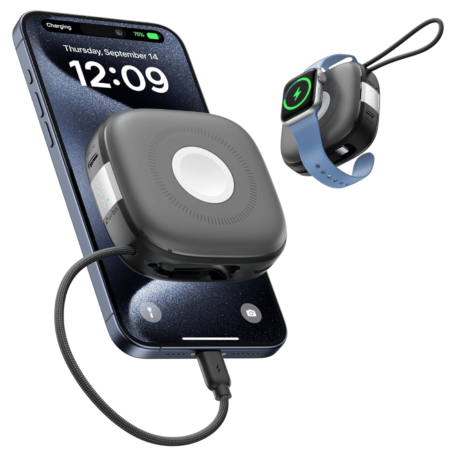 urbn Atom Link 10000 mAh 18W Fast Charging Power Bank (1 Type C Port, 12 Layers Circuit Protection, Black)