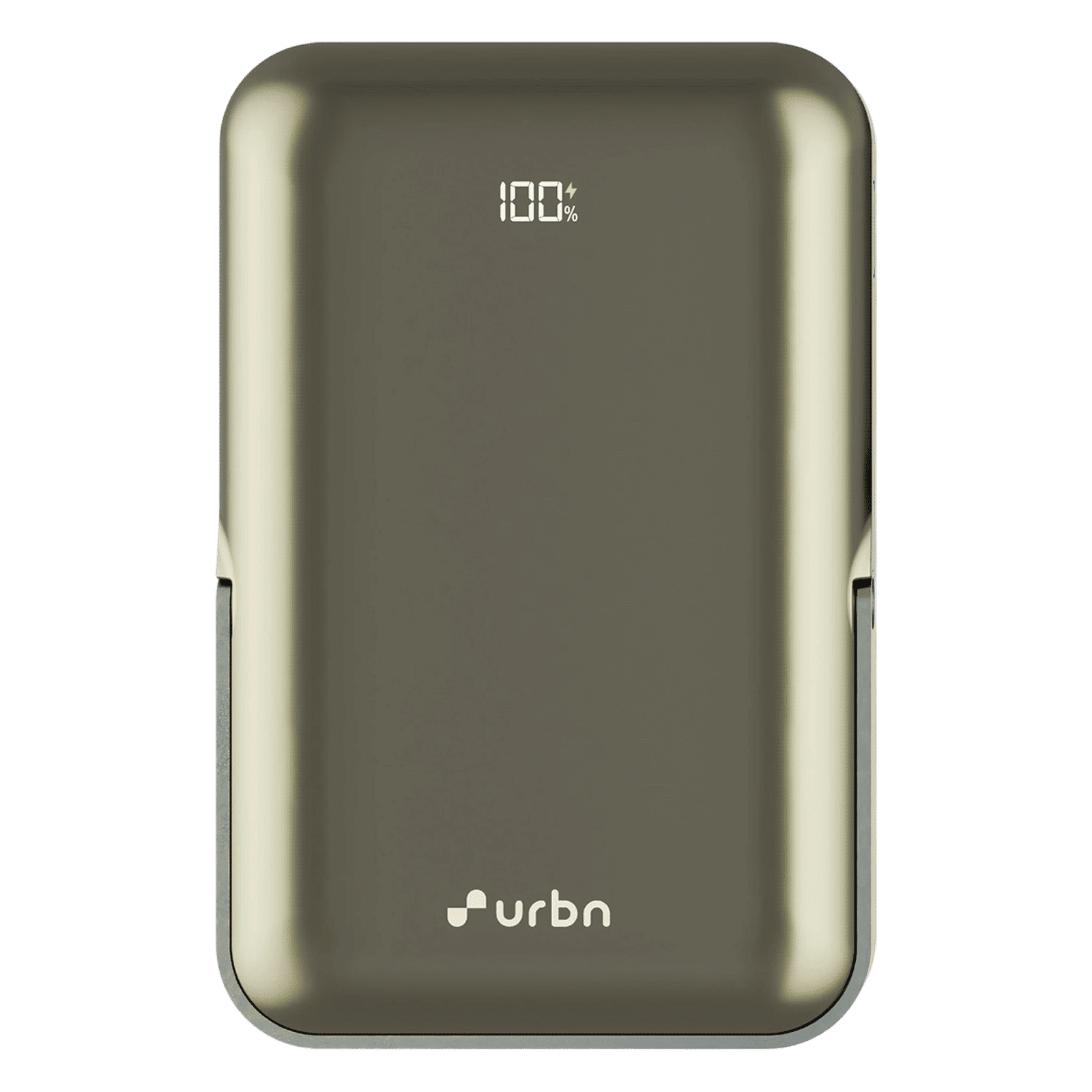 urbn StandPro 10000 mAh 20W Fast Charging Power Bank (1 Type C Port & 1 Lightning Port, Strong Magnetic Hold, GunMetal)