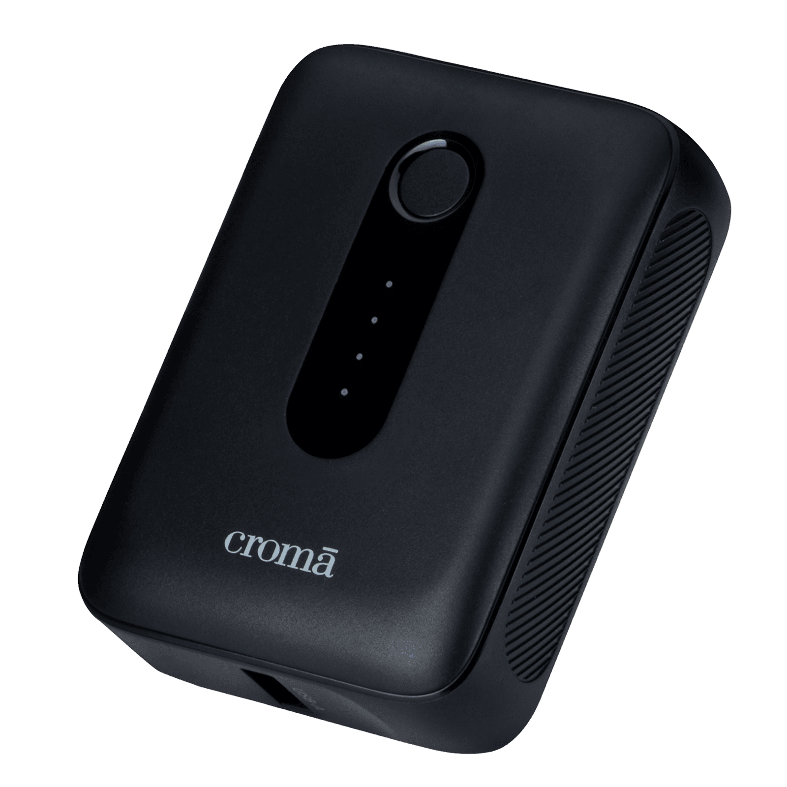Croma Compact 10000 mAh 30W Fast Charging Power Bank (1 Type A & 1 Type C Port, Multi-Level Protection for Safe Charging, Black)