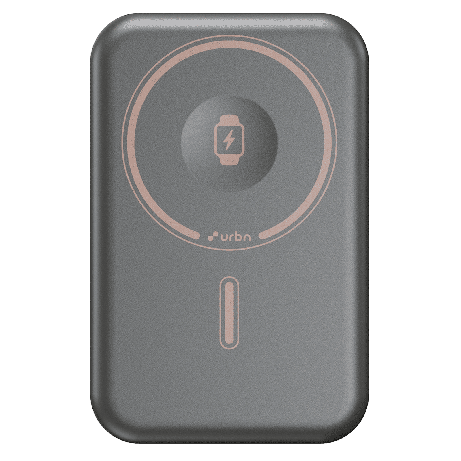 Urbn Curve 10000 mAh 20W Fast Charging Power Bank (1 Type C Port, MagSafe Compatible, Soft Touch Finish, Travel Friendly, Gray Gun Metal)