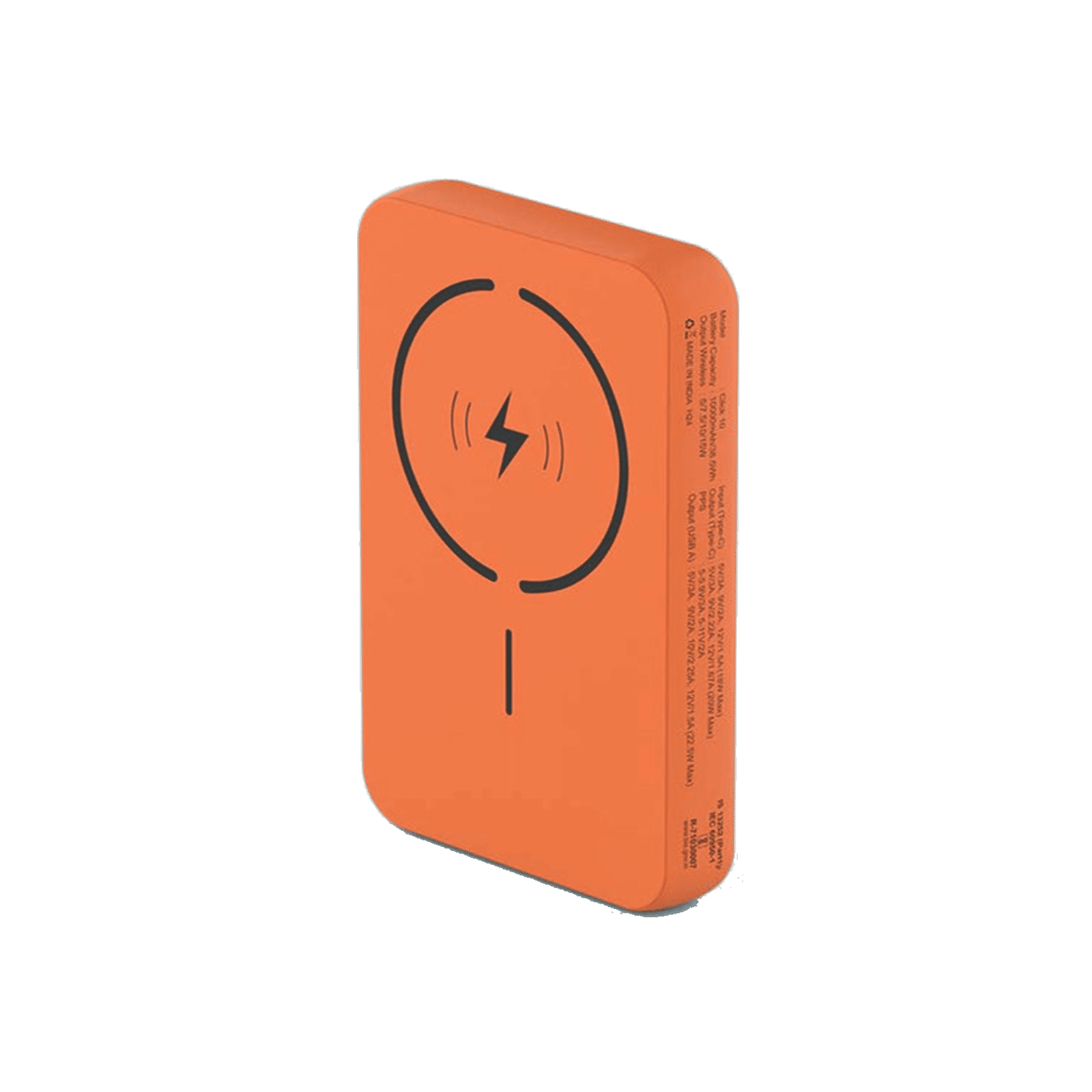 Stuffcool Click 10 10000 mAh 20W Fast Charging Power Bank ( 1 Type C & 1 Type A Port, MagSafe Compatible, Digital Display, Orange)